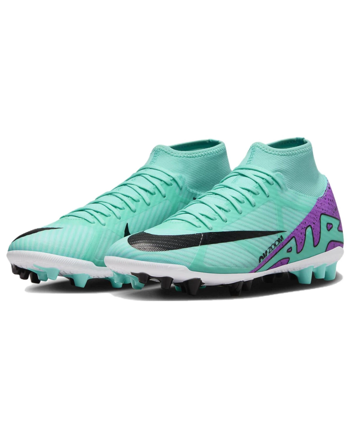Nike Mercurial Superfly 9 унисекс футбольные бутсы высокие зеленые картинка