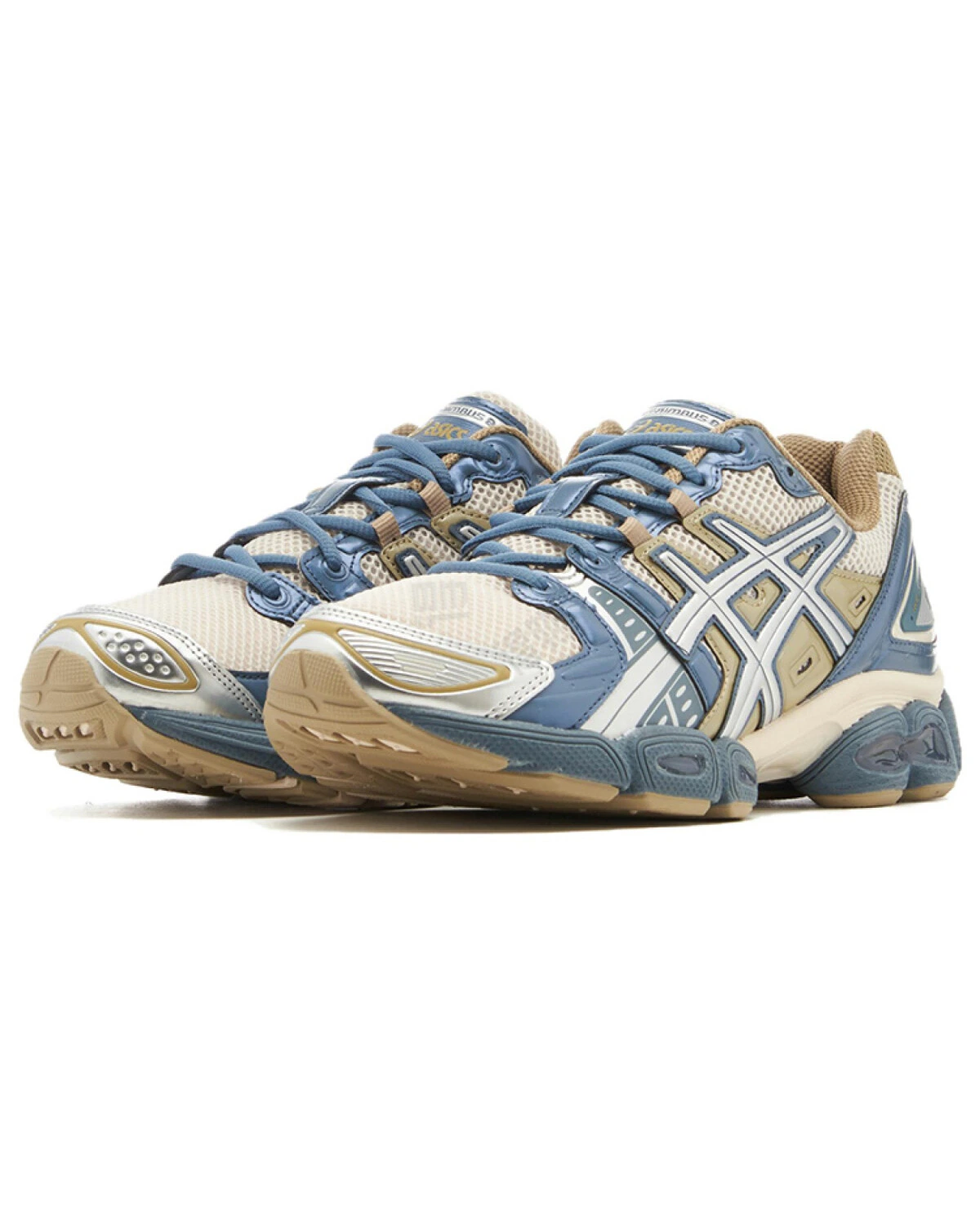Asics GEL-Nimbus 9 мужские кроссовки комфортные бежево-голубые картинка