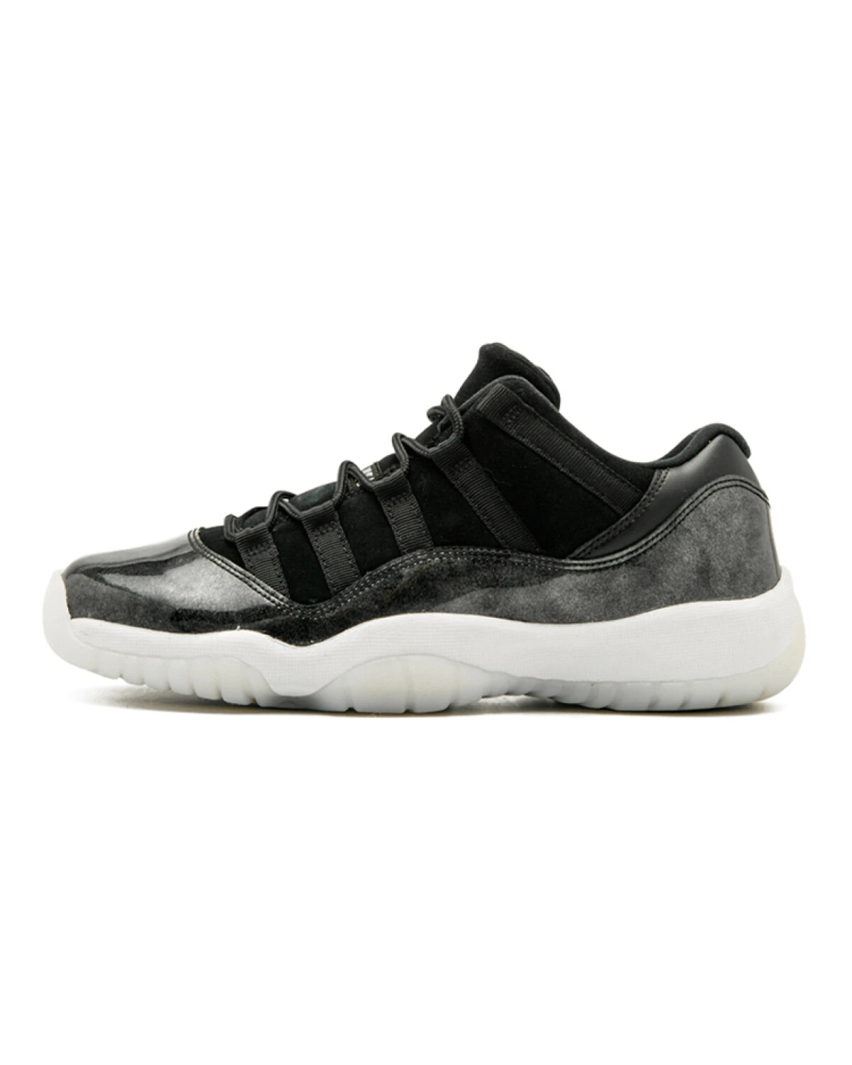 Jordan Air Jordan 11 Low Barons детские кроссовки для баскетбола черные из лаковой кожи картинка