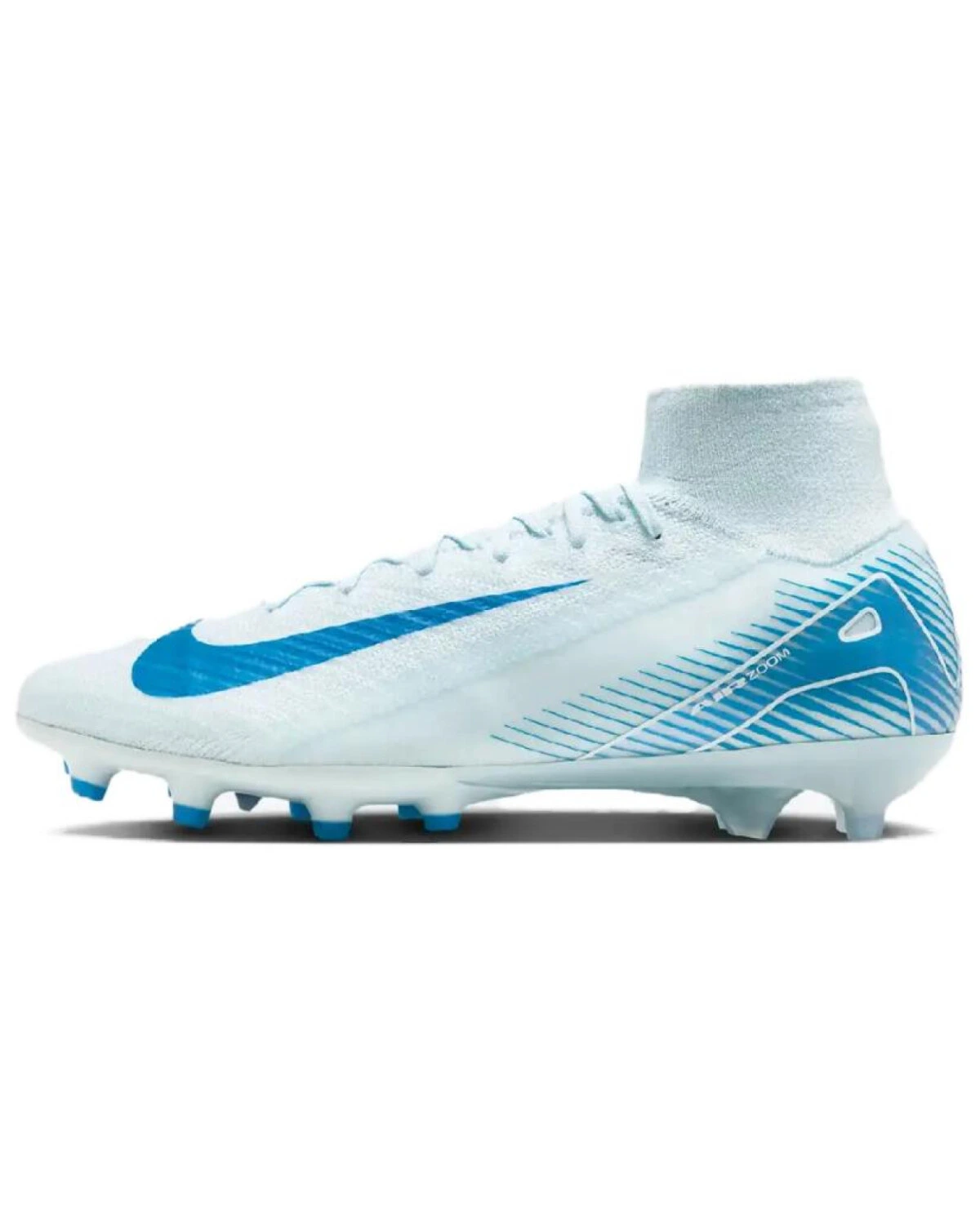 Nike Mercurial Superfly 10 унисекс футбольные бутсы бело-синие картинка
