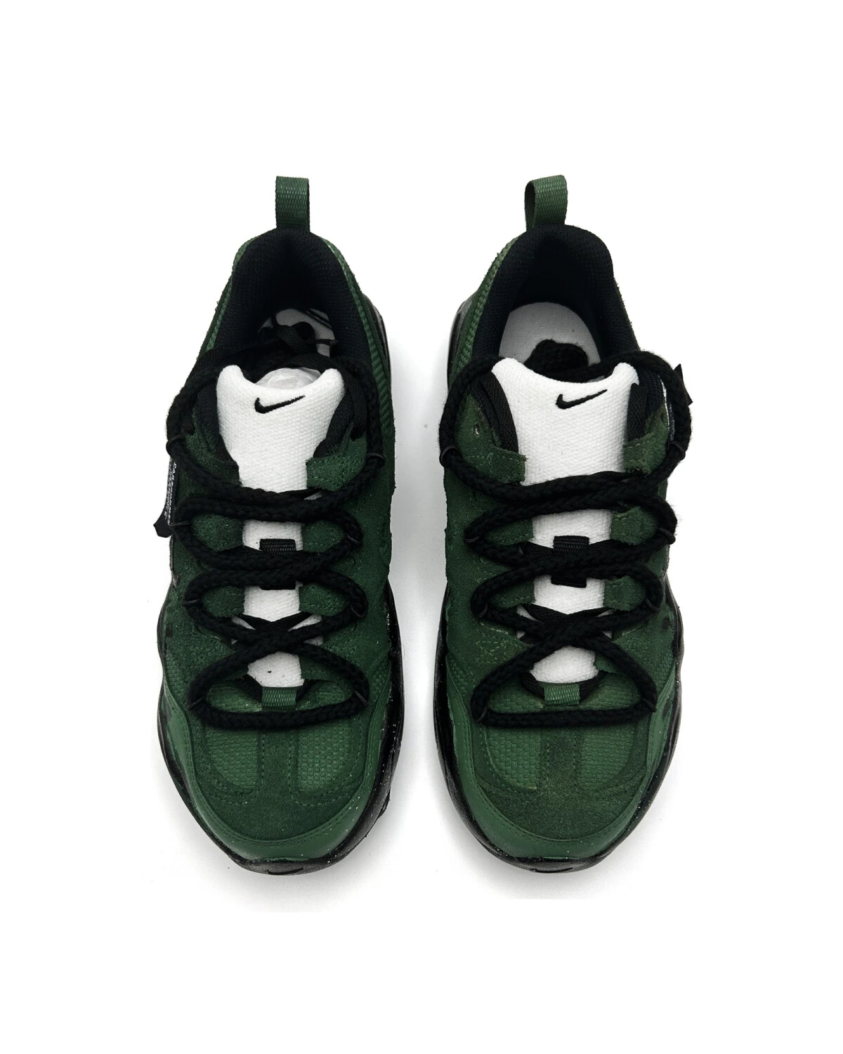 Nike Tech Hera женские повседневные кроссовки из сетки черно-зеленые картинка