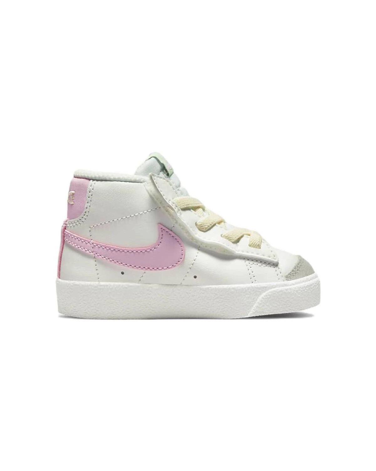 Nike Blazer 77 детские кроссовки средние бело-розовые из искусственной кожи картинка