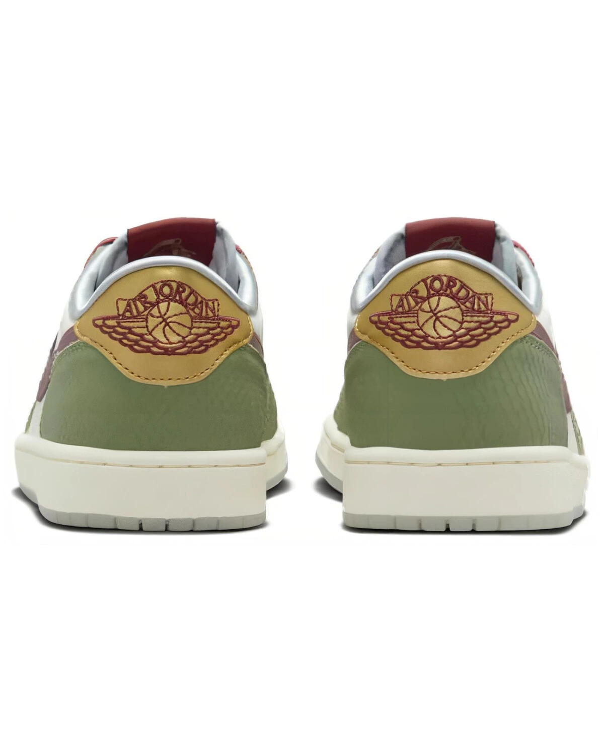 Jordan Air Jordan 1 unisex кроссовки бело-зеленые кожаные картинка