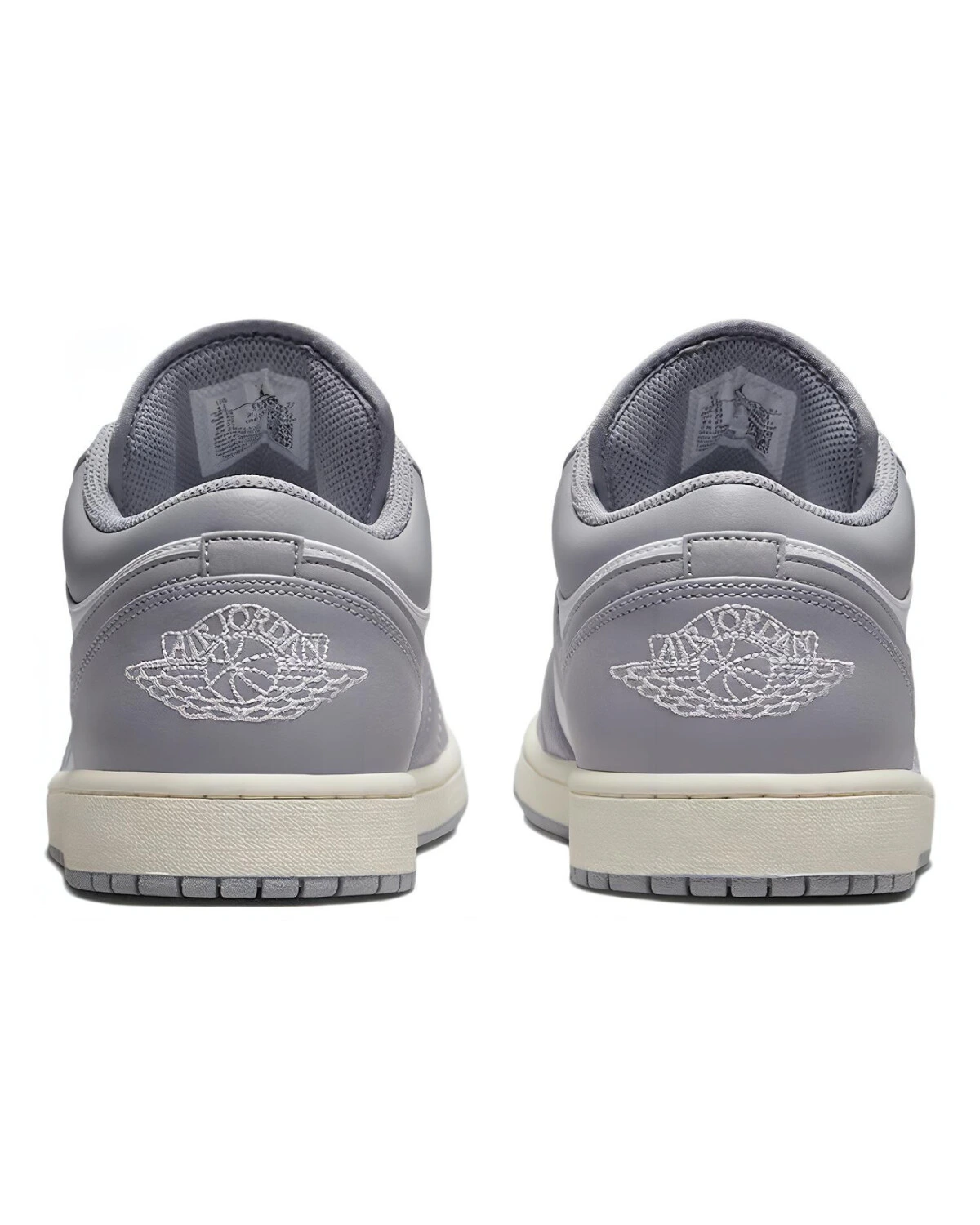 Jordan Air Jordan 1 унисекс кроссовки кожаные бело-серые картинка