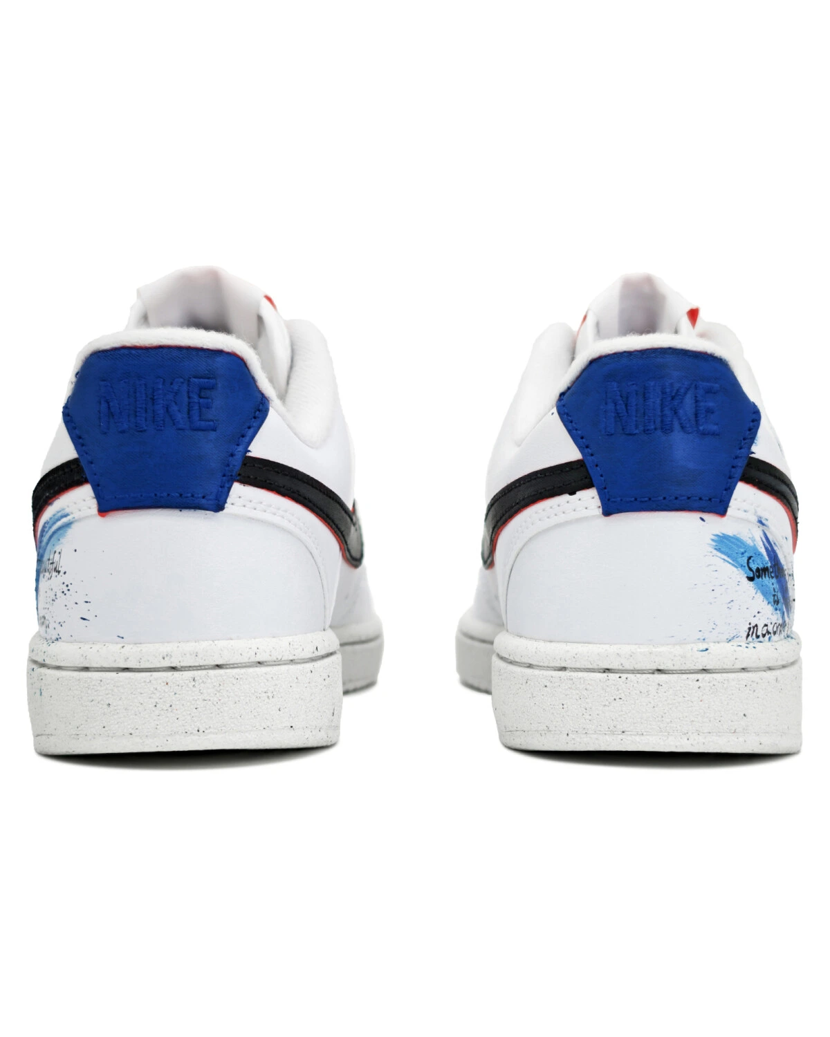 Nike Court Vision LO NN женские кроссовки с ручной росписью синие картинка