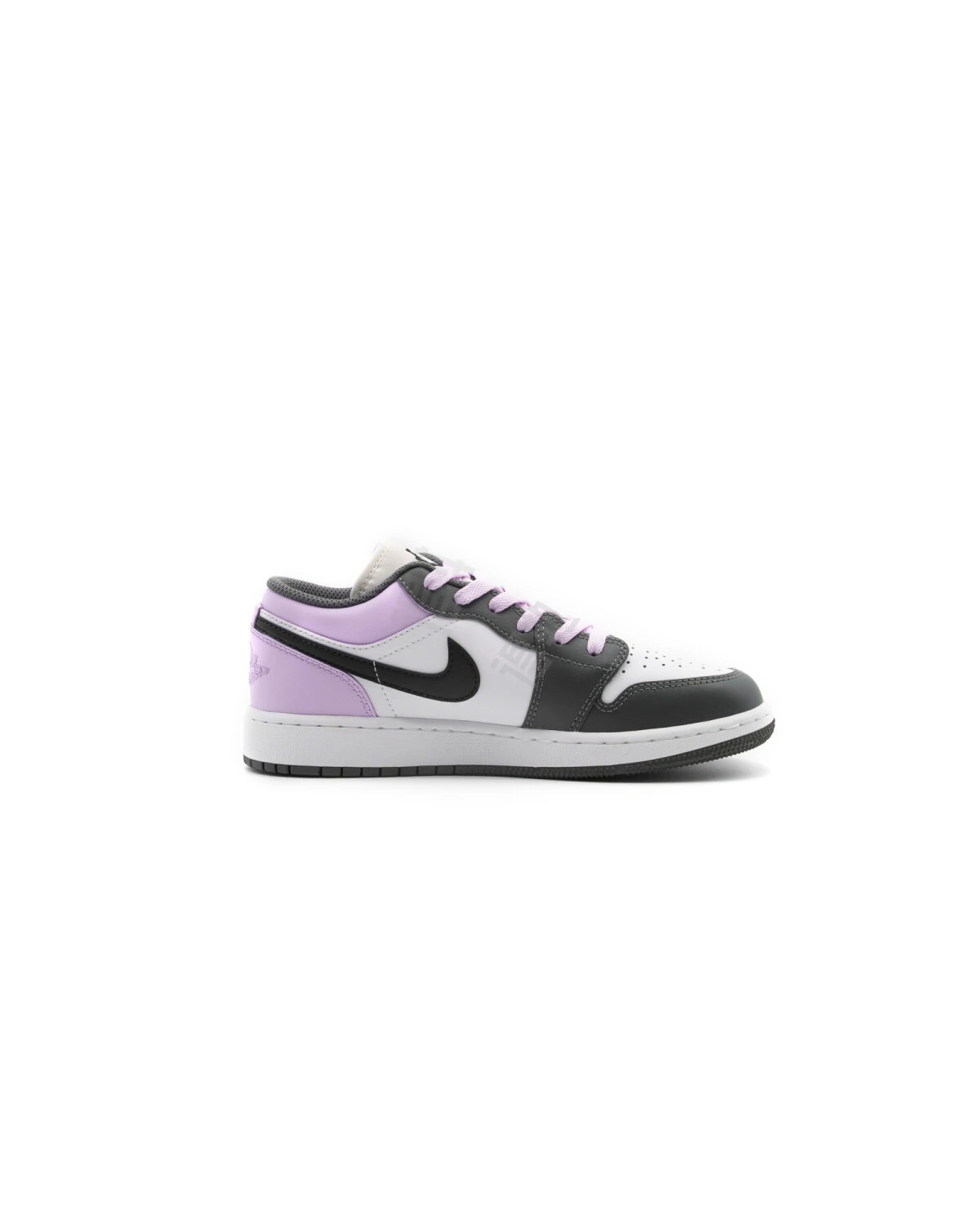 Jordan Air Jordan 1 мужские и женские кроссовки серо-фиолетовые с амортизацией и износостойкостью картинка