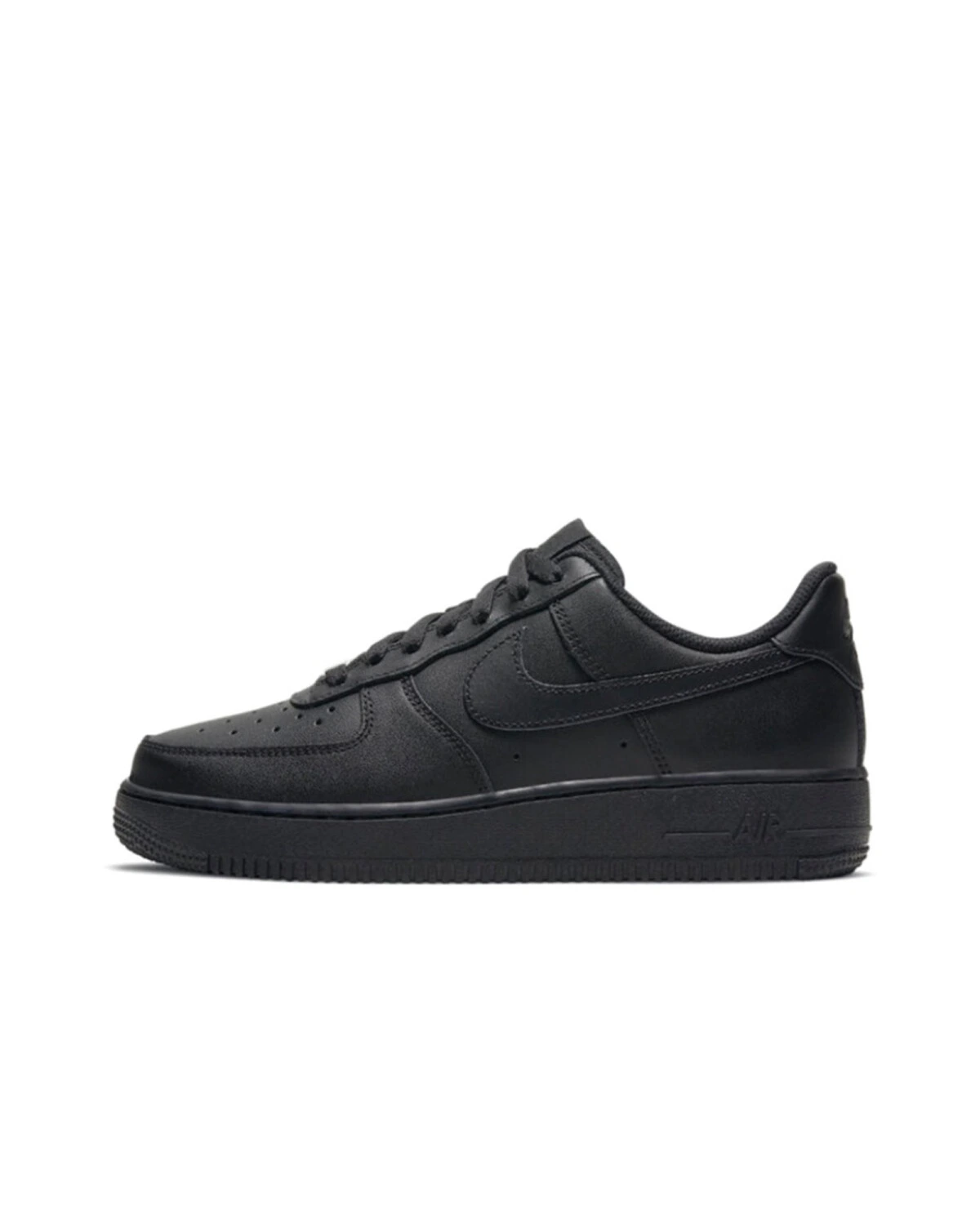 Nike Air Force 1 unisex кроссовки чёрно-синие картинка