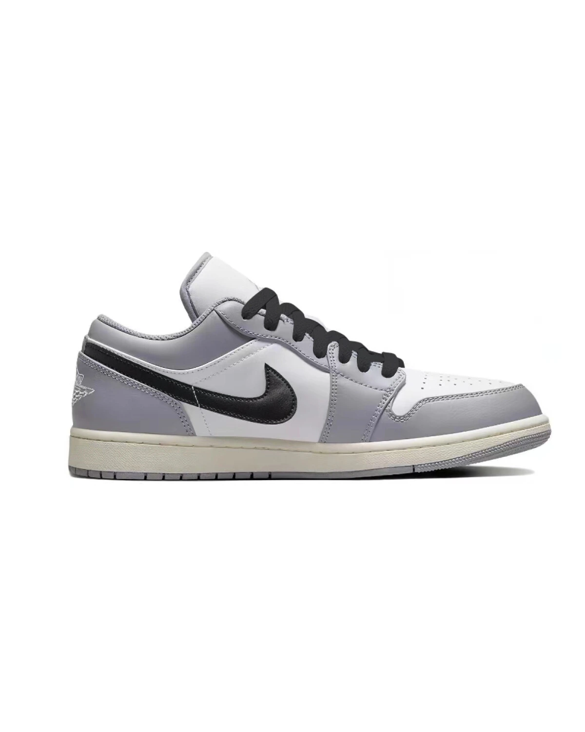 Jordan Air Jordan 1 low-top мужские кроссовки серо-белые картинка