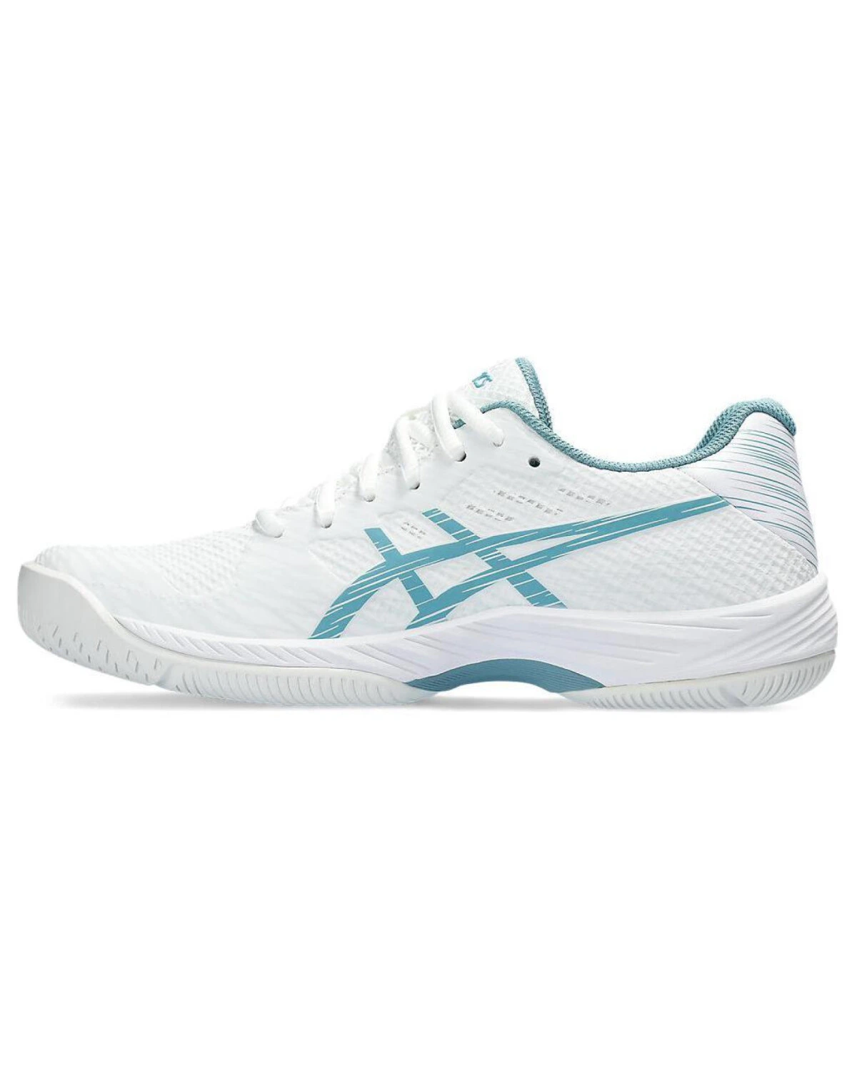 Asics Gel-Game 9 женские кроссовки теннисные бело-голубые сетчатые картинка