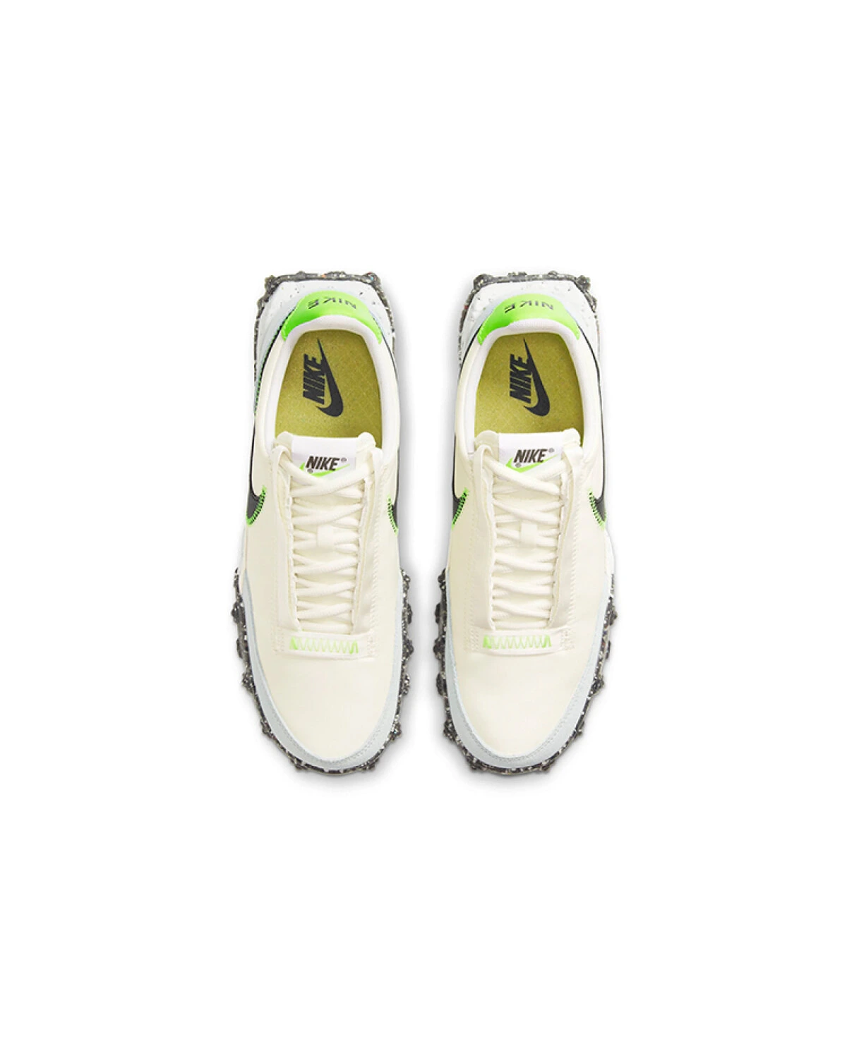 Nike Waffle Racer женские повседневные кроссовки молочно-черно-серые картинка
