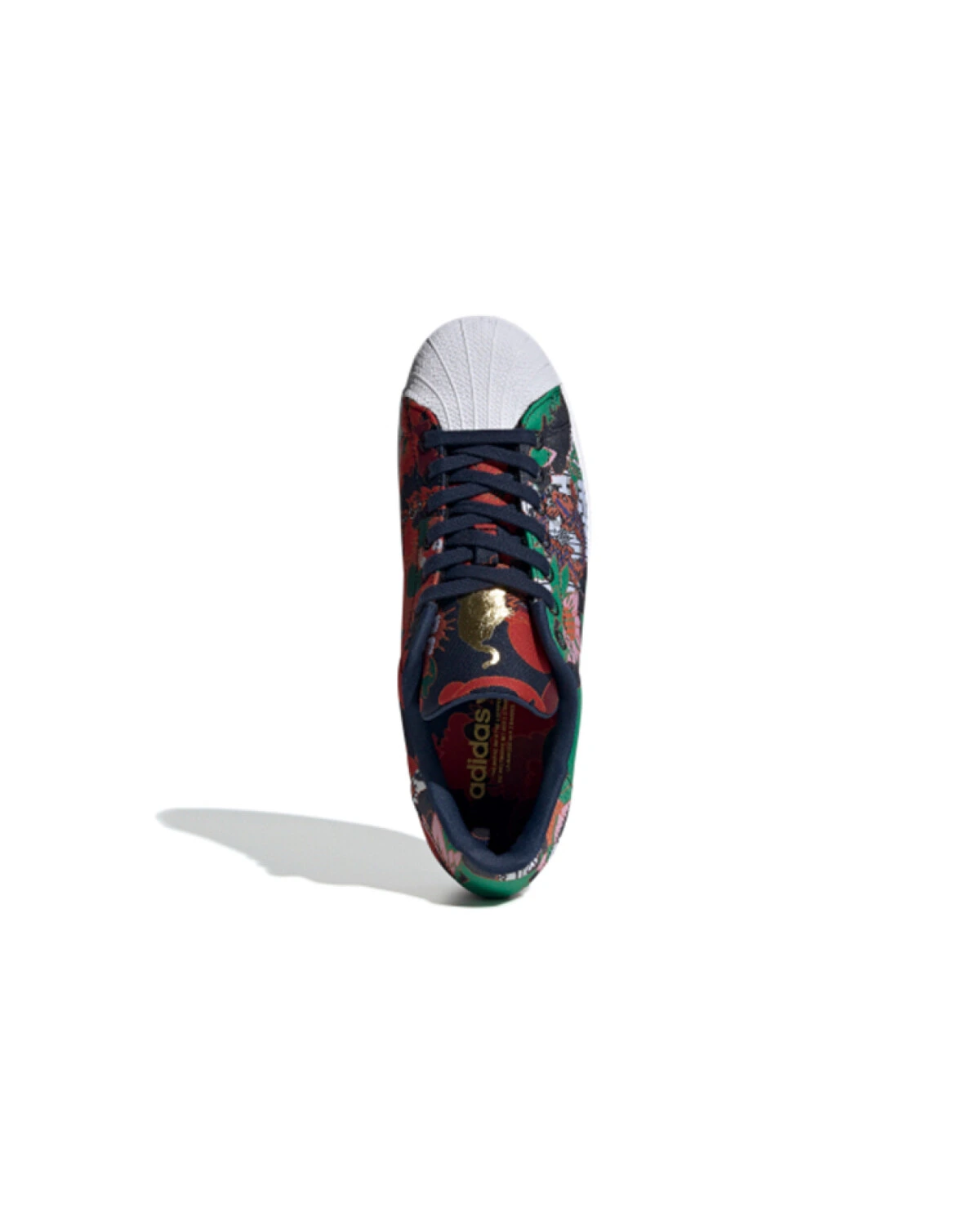 Adidas Originals Superstar unisex кеды кожаные черно-зеленые картинка