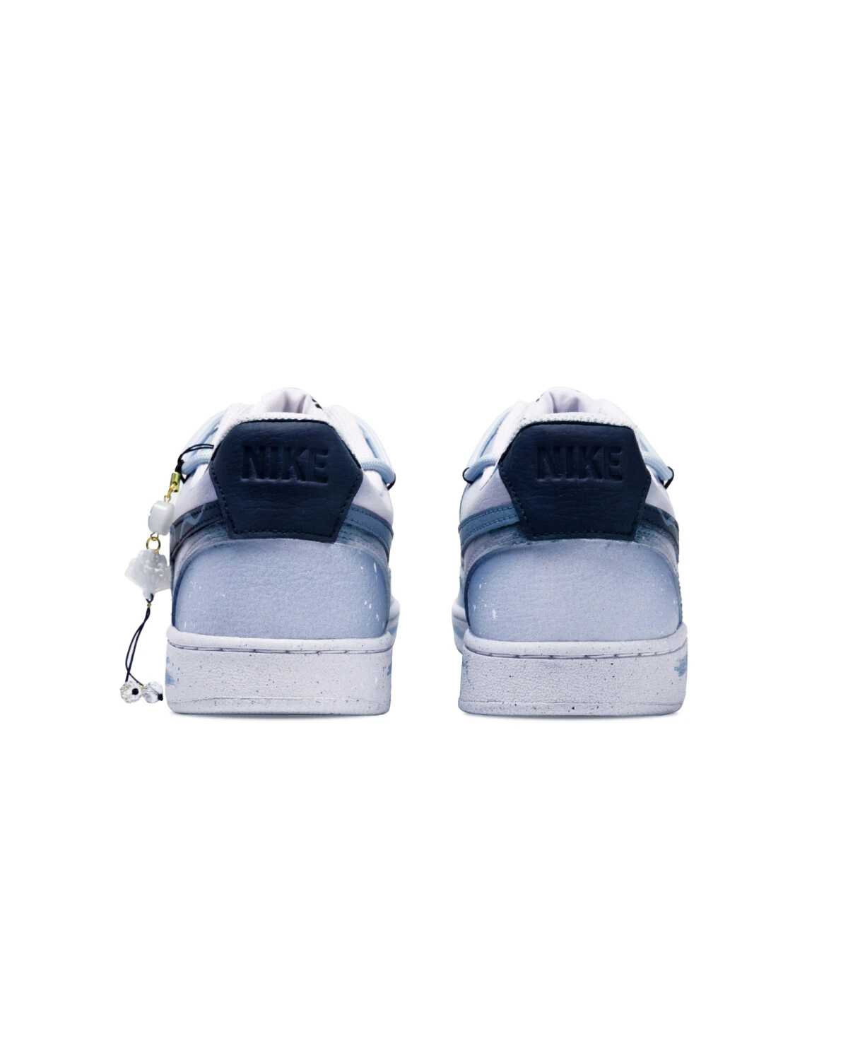 Nike Court Vision Low unisex кеды синие с традиционным узором и износостойкостью картинка