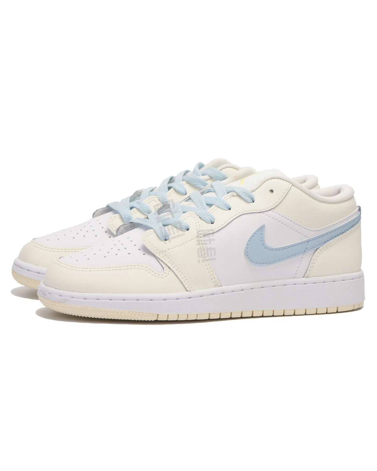 Jordan Air Jordan 1 женские кроссовки сине-жёлтые с амортизацией картинка