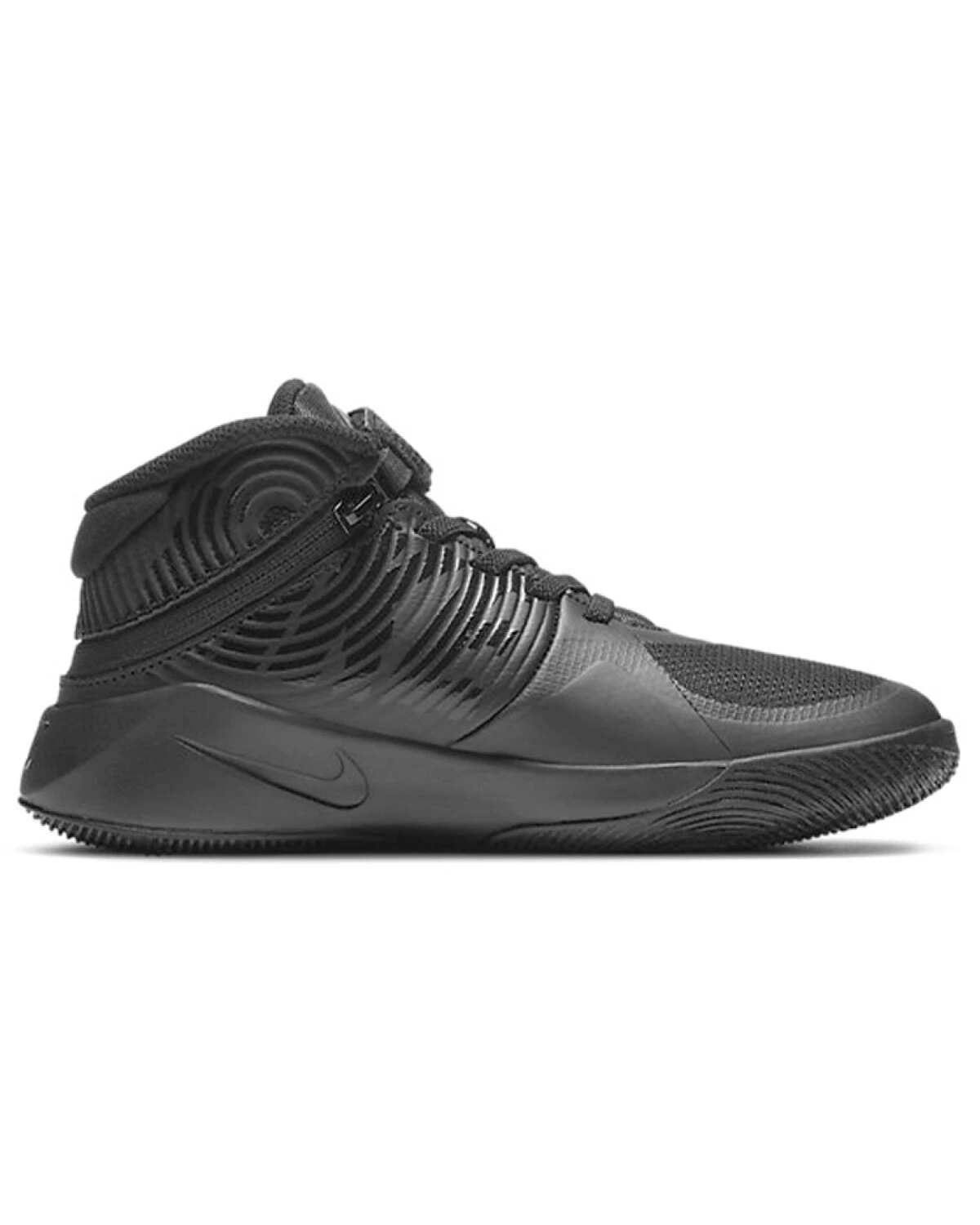 Nike Team Hustle D 9 FlyEase детские кроссовки черные с амортизацией и дышащим верхом картинка