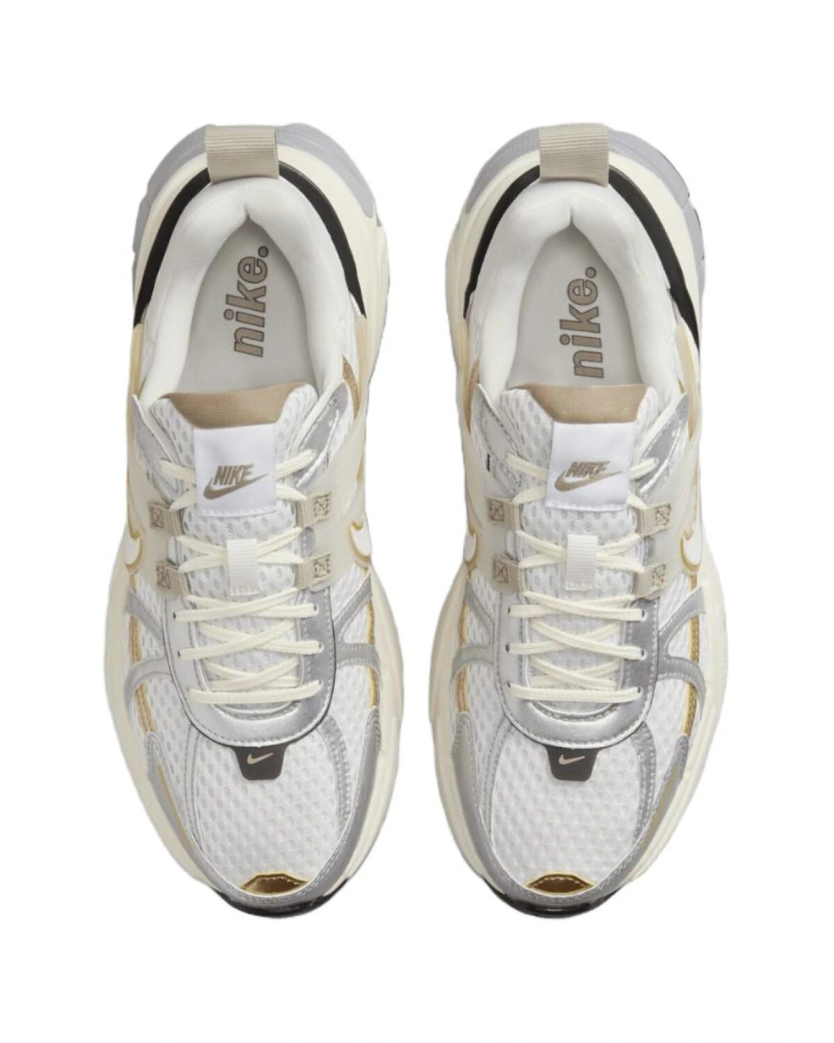 Nike V2K Run женские кроссовки бежево-коричневые с амортизацией картинка