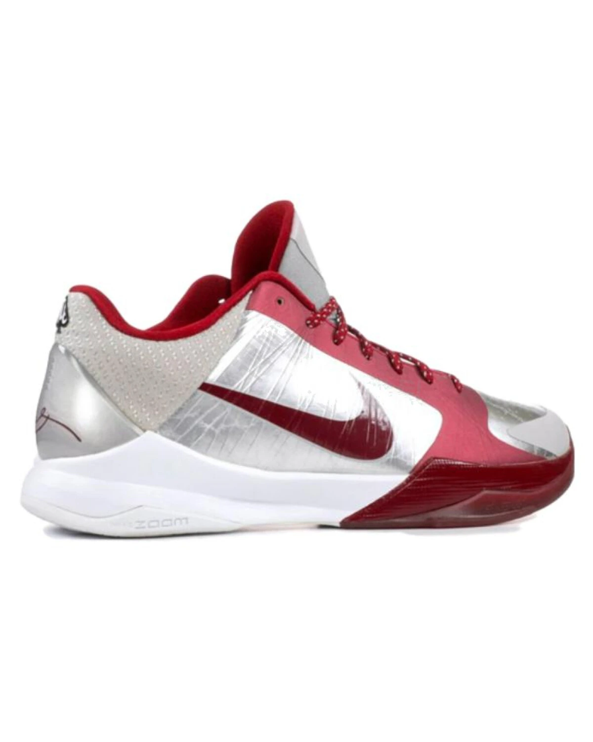 Nike Zoom Kobe 5 мужские баскетбольные кроссовки с амортизацией серебристо-красные картинка