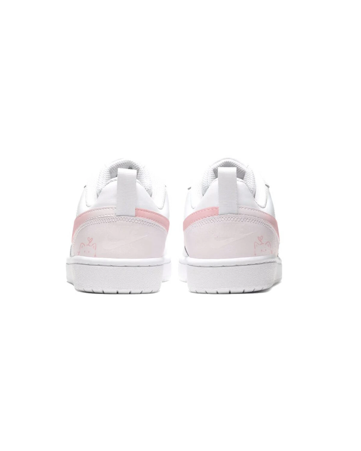 Nike Court Borough детские кроссовки кожаные розовые картинка