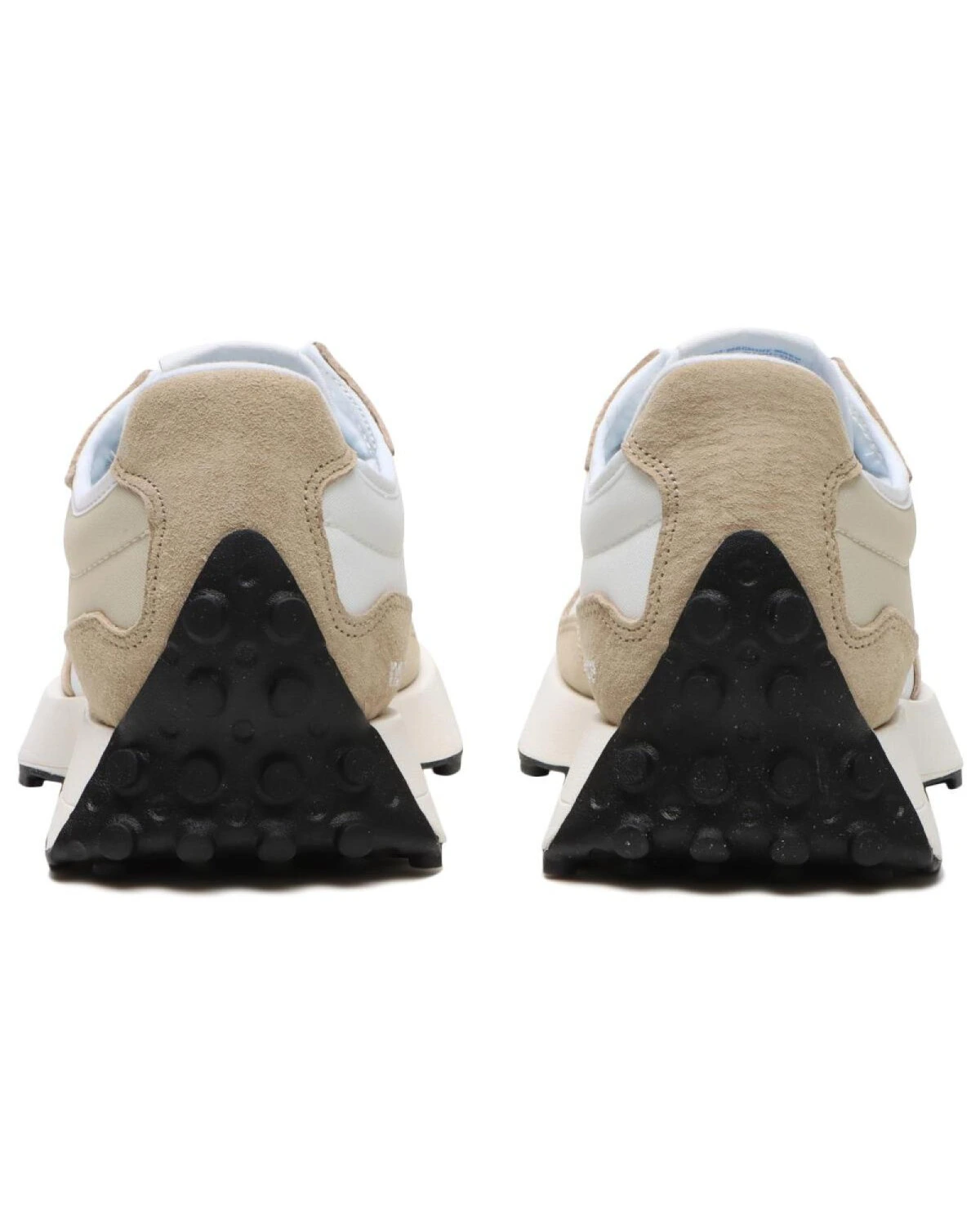 New Balance NB 327 унисекс кроссовки из кожи бело-бежевые картинка