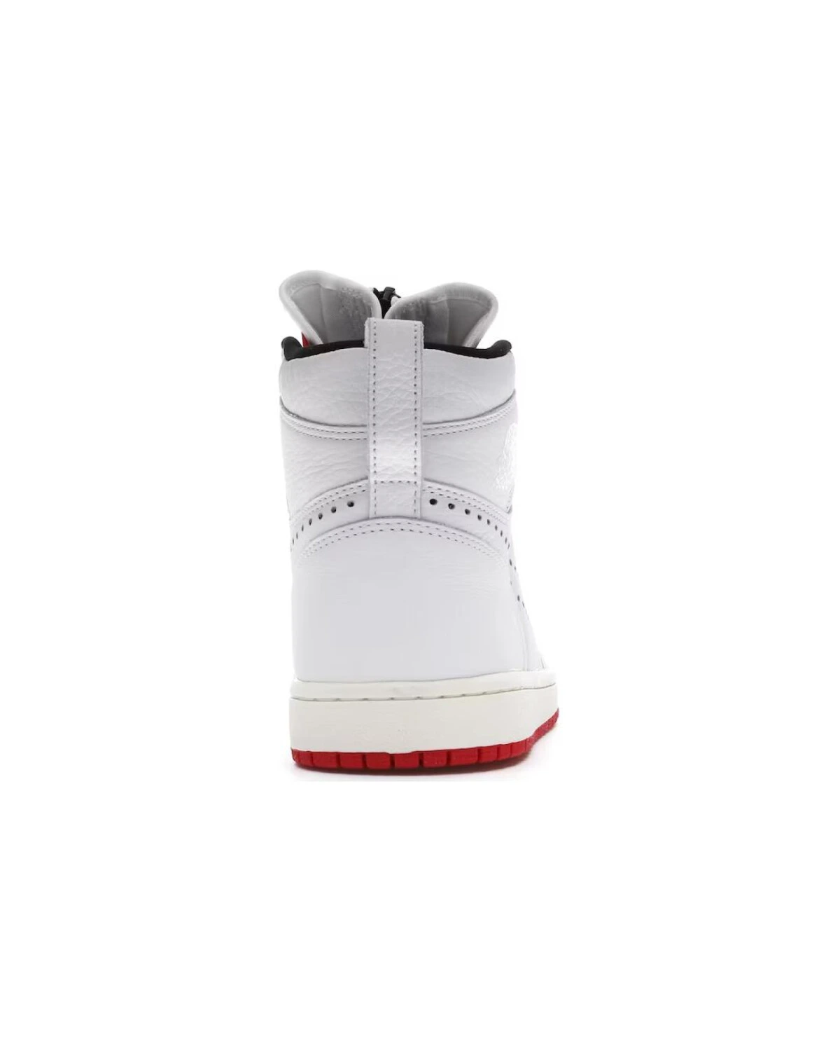 Jordan Air Jordan 1 High Zip мужские высокие кожаные кроссовки бело-красные картинка