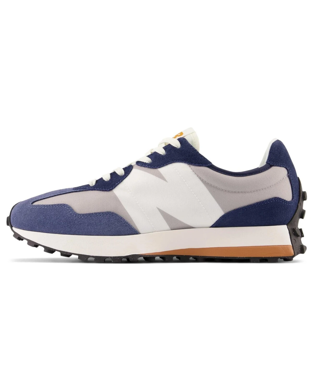 New Balance NB 327 унисекс кроссовки беговые кожаные сине-белые картинка