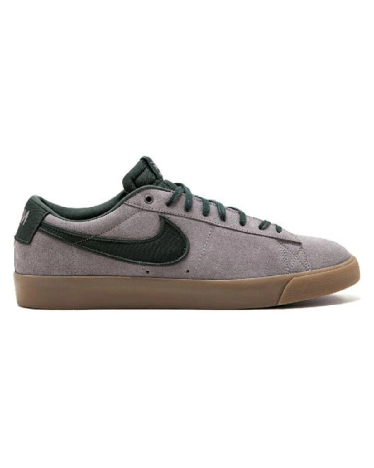 Nike Blazer GT мужские кеды комфортные серые с зелеными вставками картинка