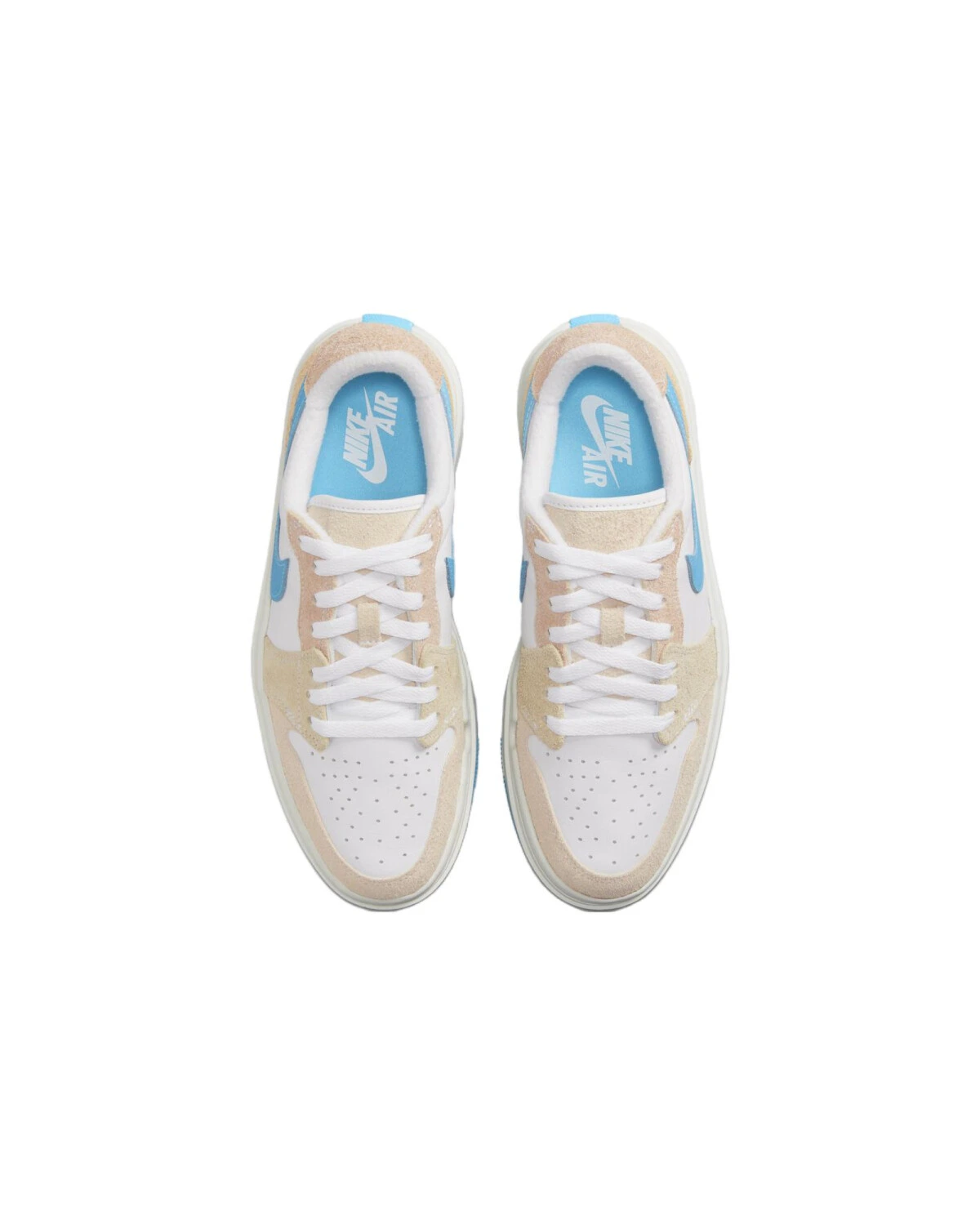 Jordan Air Jordan 1 Elevate Low "Salt Lake City" женские кроссовки бело-коричнево-синие с толстой подошвой картинка