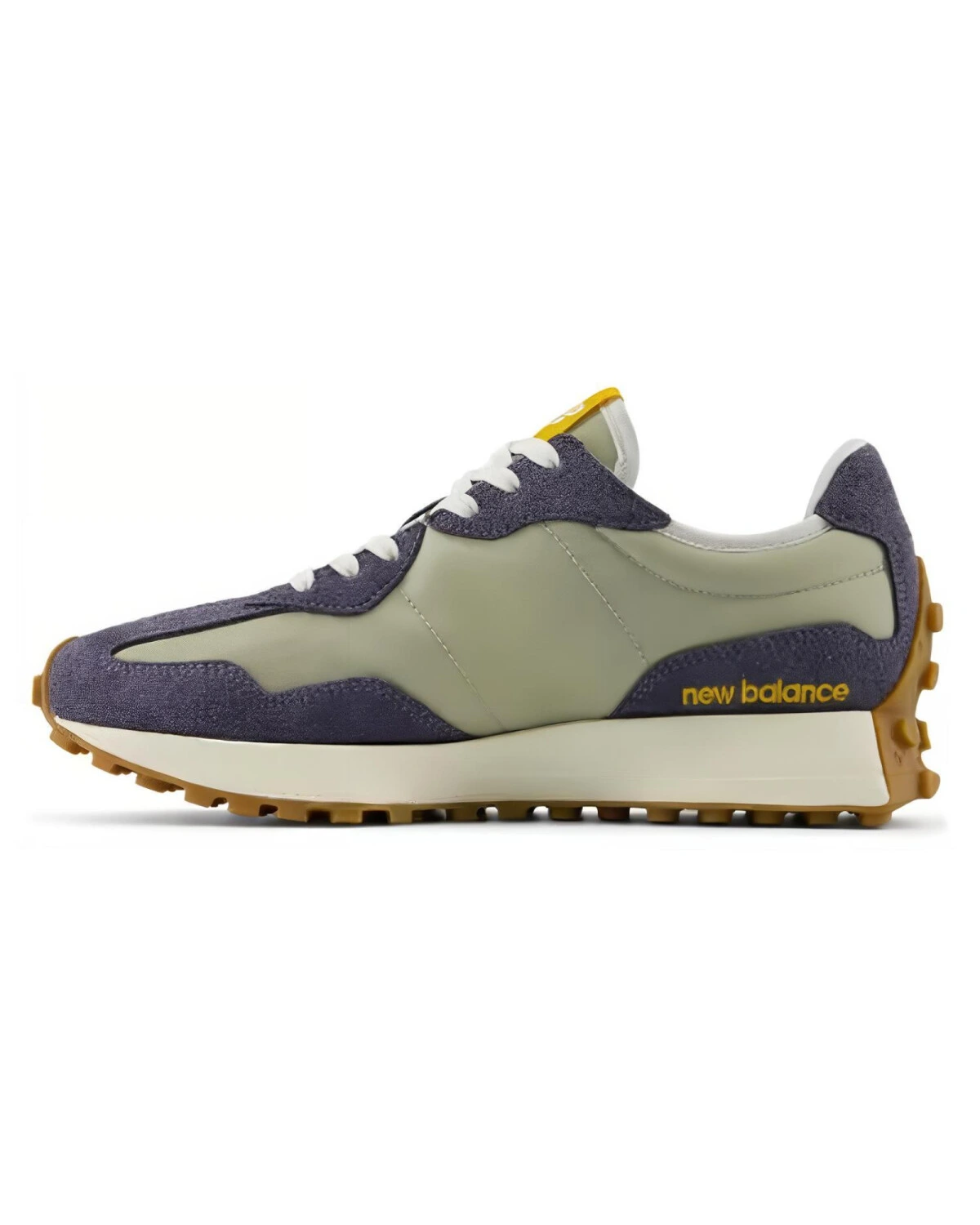 New Balance NB 327 кроссовки повседневные сине-зеленые из синтетики картинка