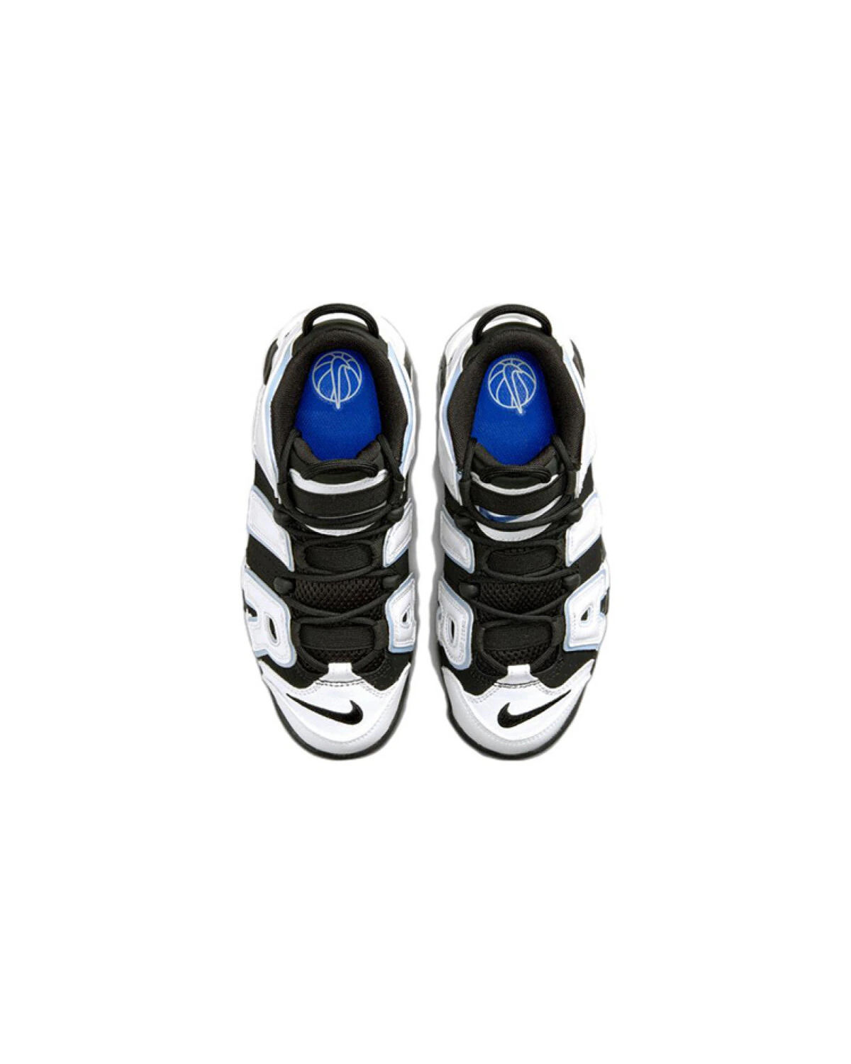 Nike Air More Uptempo детские баскетбольные кроссовки кожаные черно-белые картинка