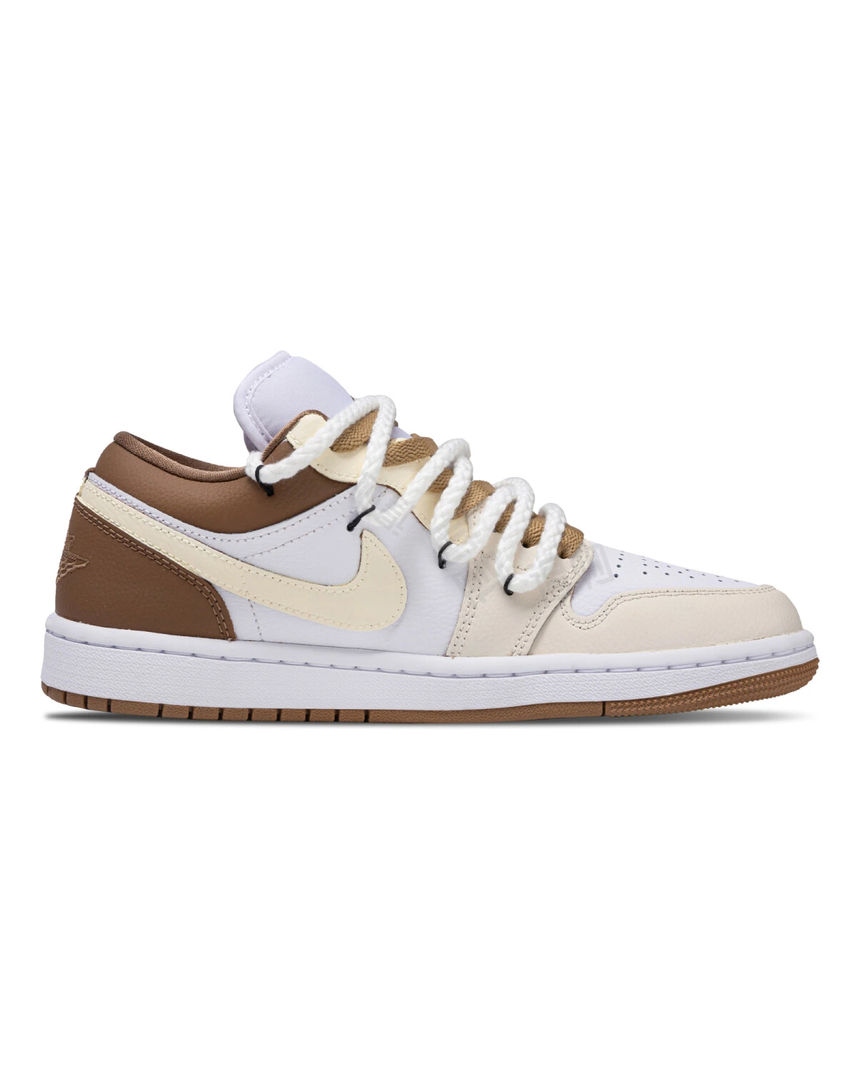 Jordan Air Jordan 1 Honey Cheese unisex кроссовки бело-коричневые картинка
