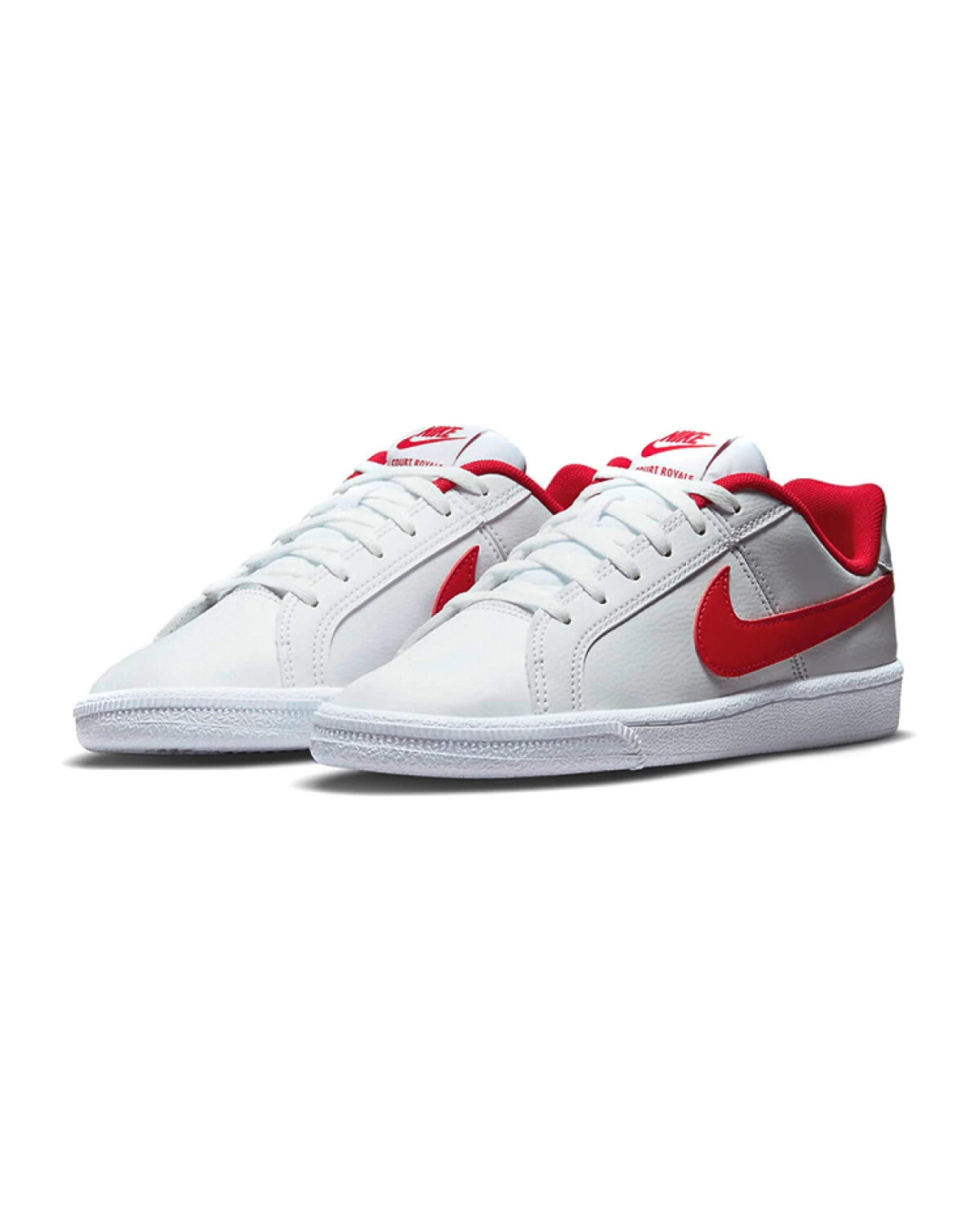 Nike детские кеды из синтетики бело-красные картинка