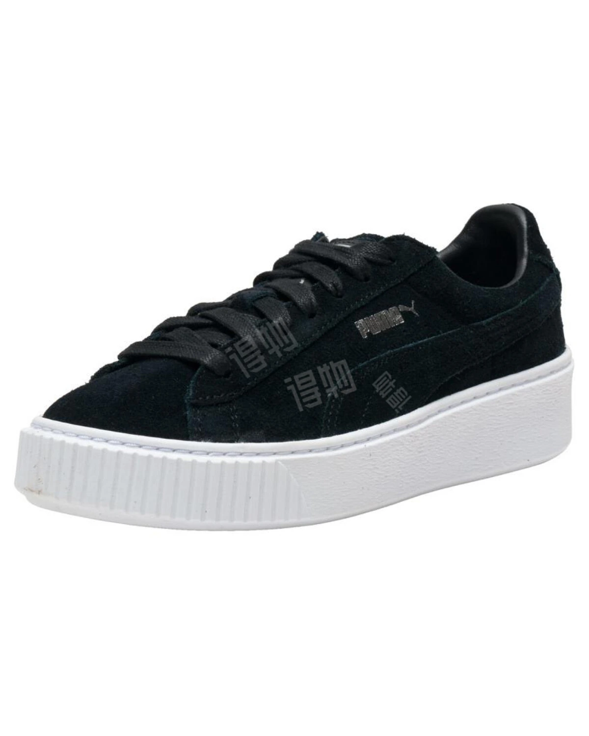 PUMA Platform Suede кеды черные замшевые на платформе картинка