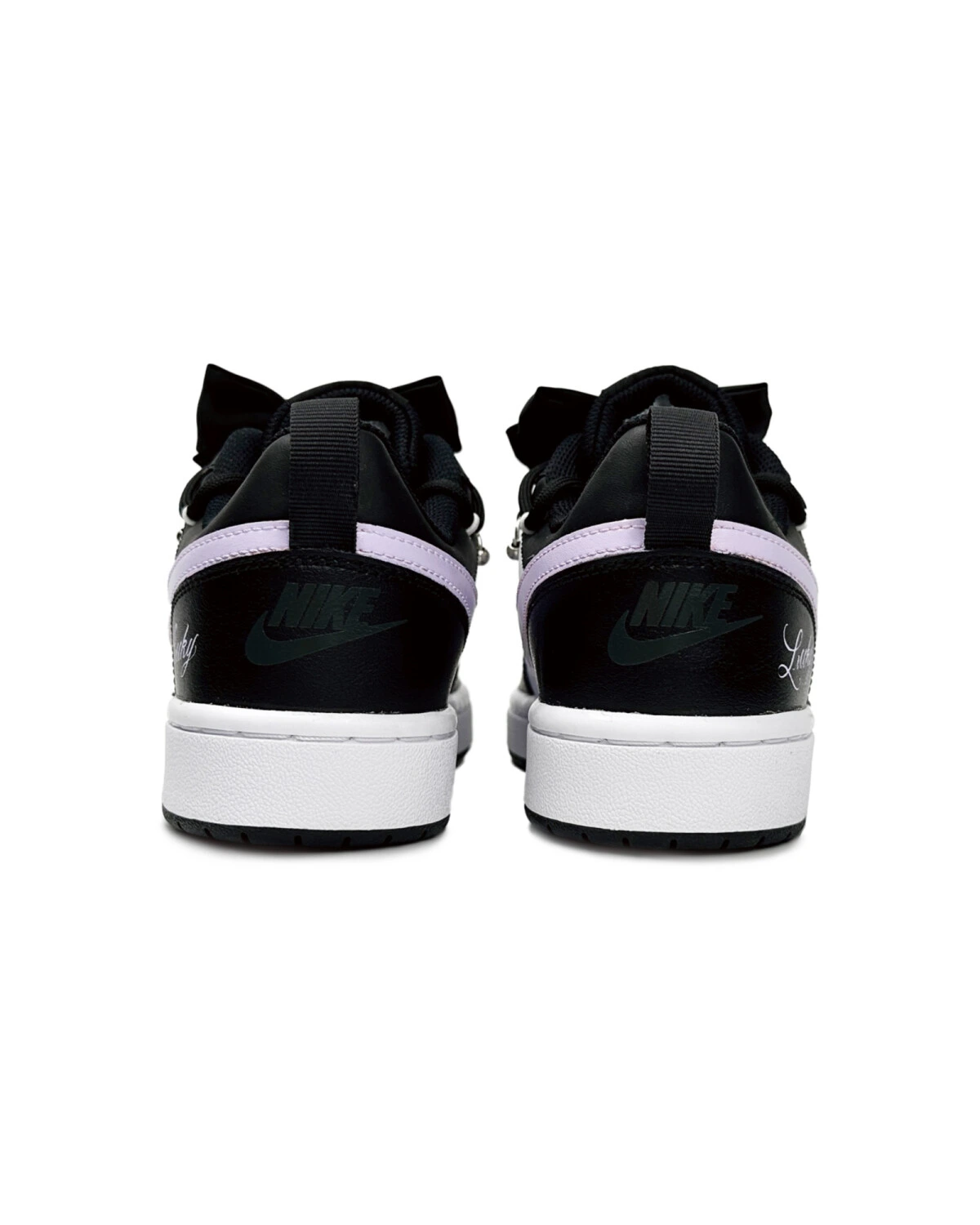 Nike Court Borough Low женские кроссовки фиолетово-чёрные в стиле сладко-крутой картинка