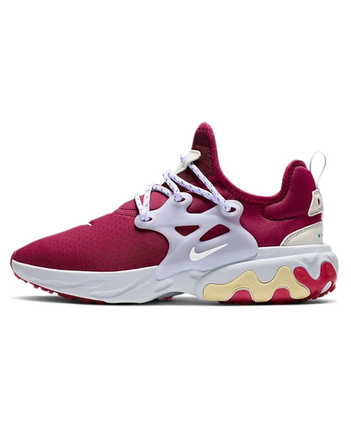 Nike React Presto детские повседневные нескользящие кроссовки бело-красные картинка