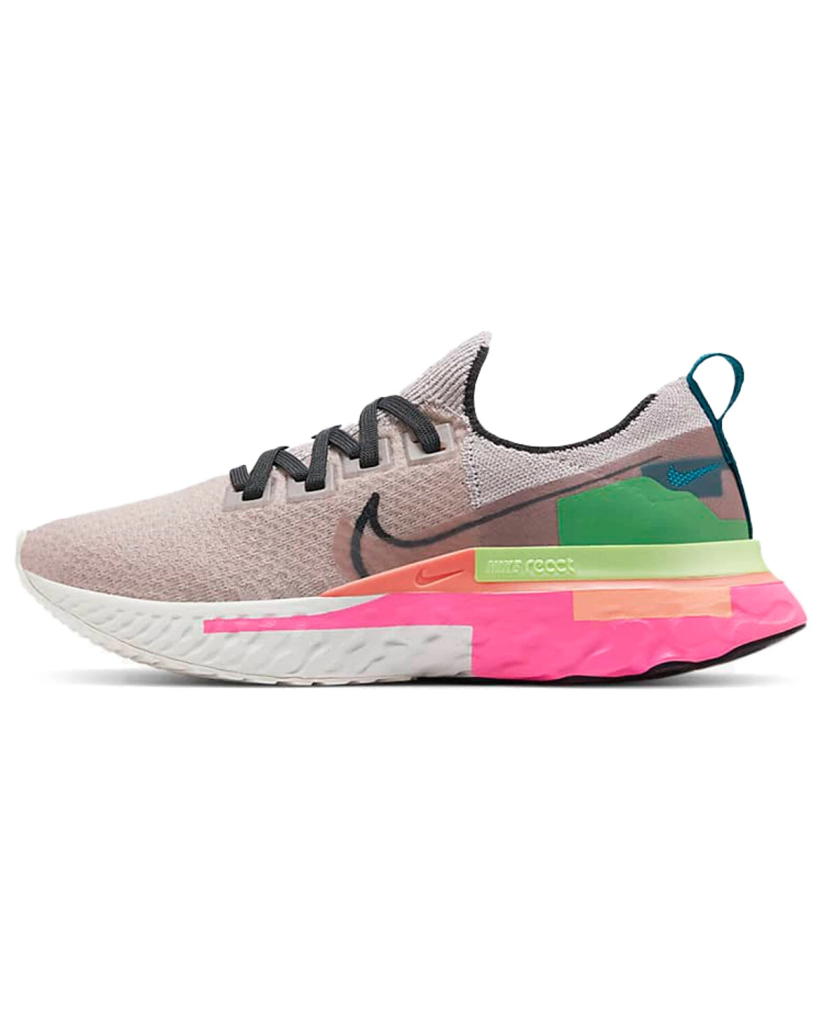 Nike React Infinity Run Flyknit 1 женские кроссовки с амортизацией React Foam светло-розовые картинка