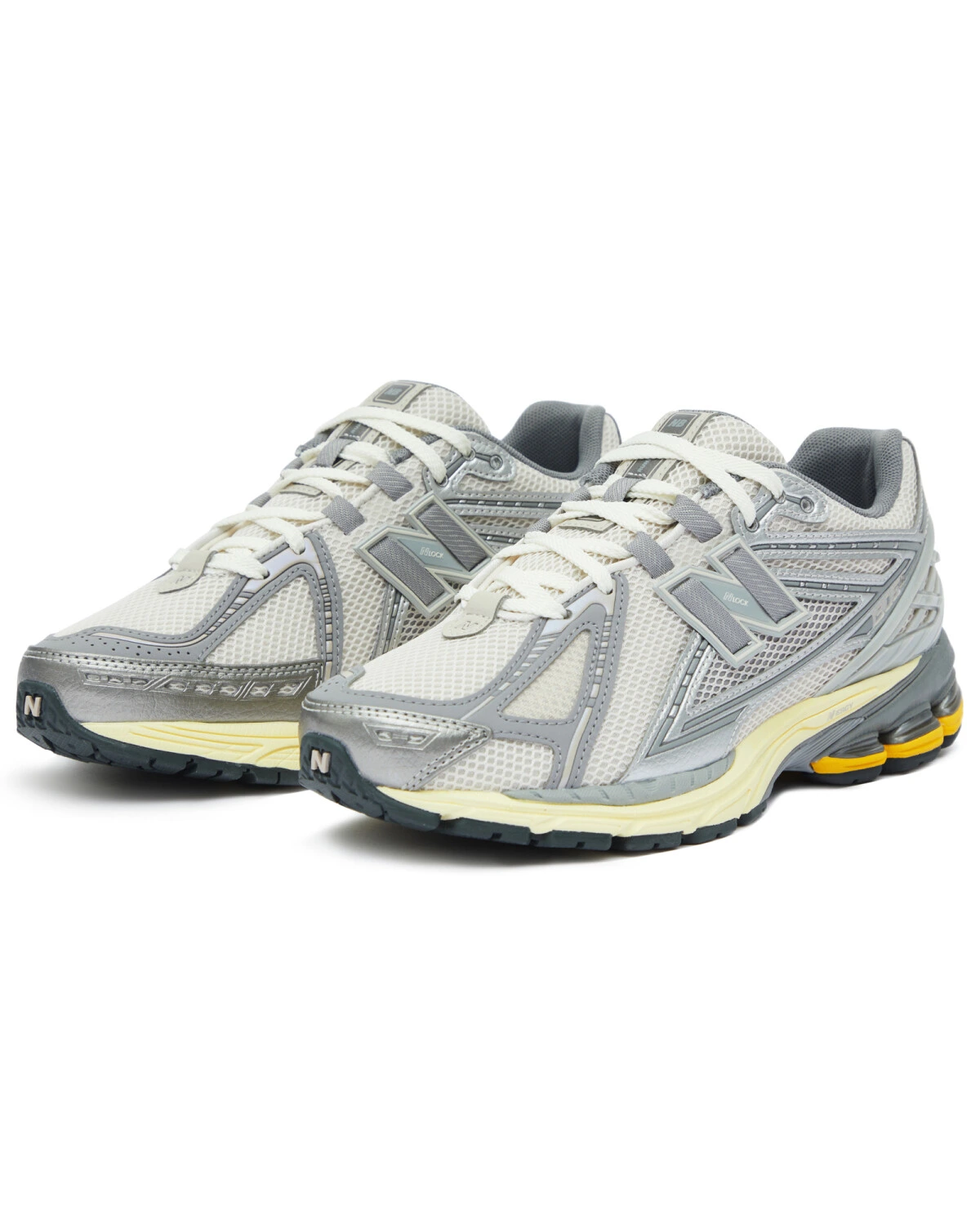 New Balance 1906R unisex кроссовки серо-белые из текстиля для повседневной носки картинка