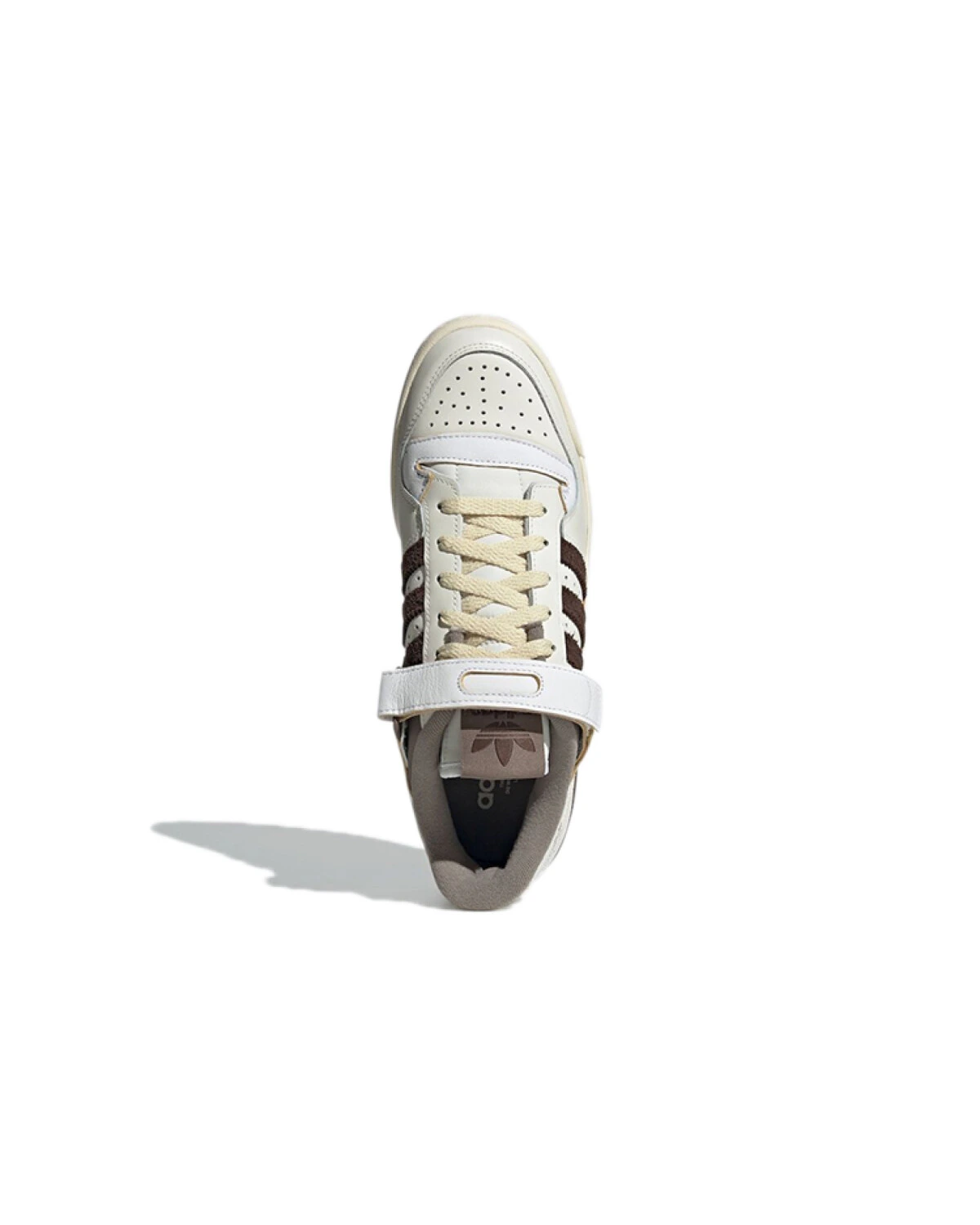 Adidas Originals FORUM 84 Low Simple Brown unisex кроссовки бело-коричневые картинка