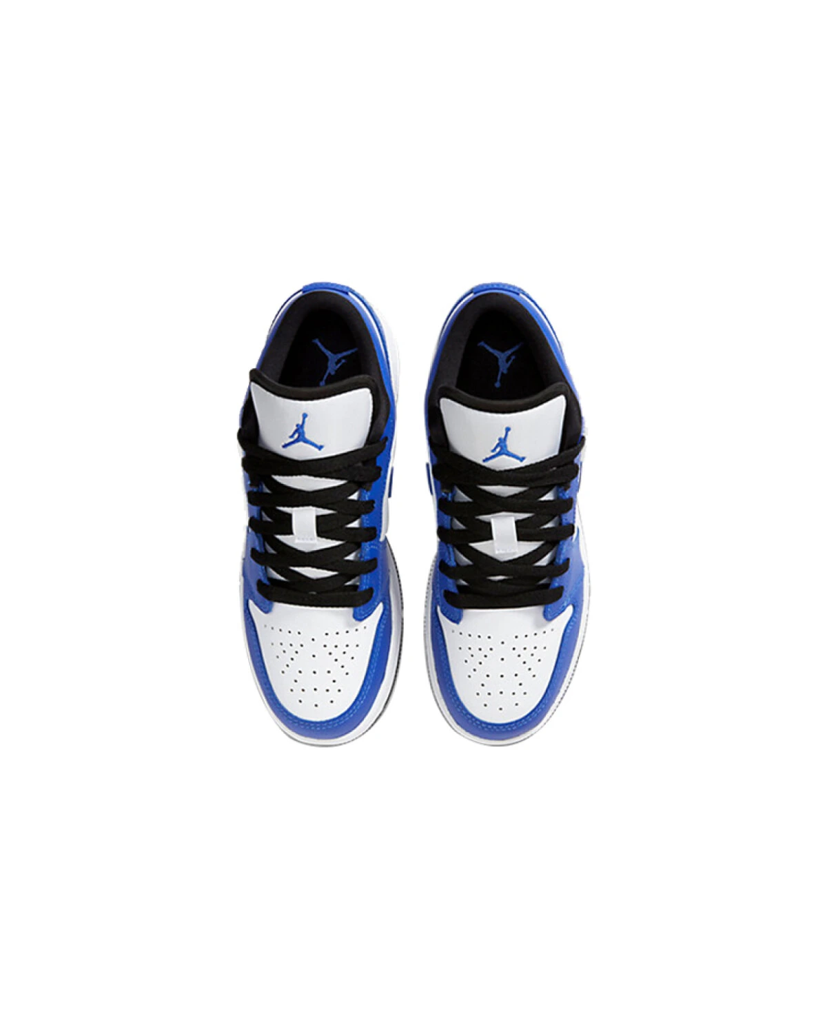 Jordan Air Jordan 1 детские кроссовки сине-белые с черными вставками картинка