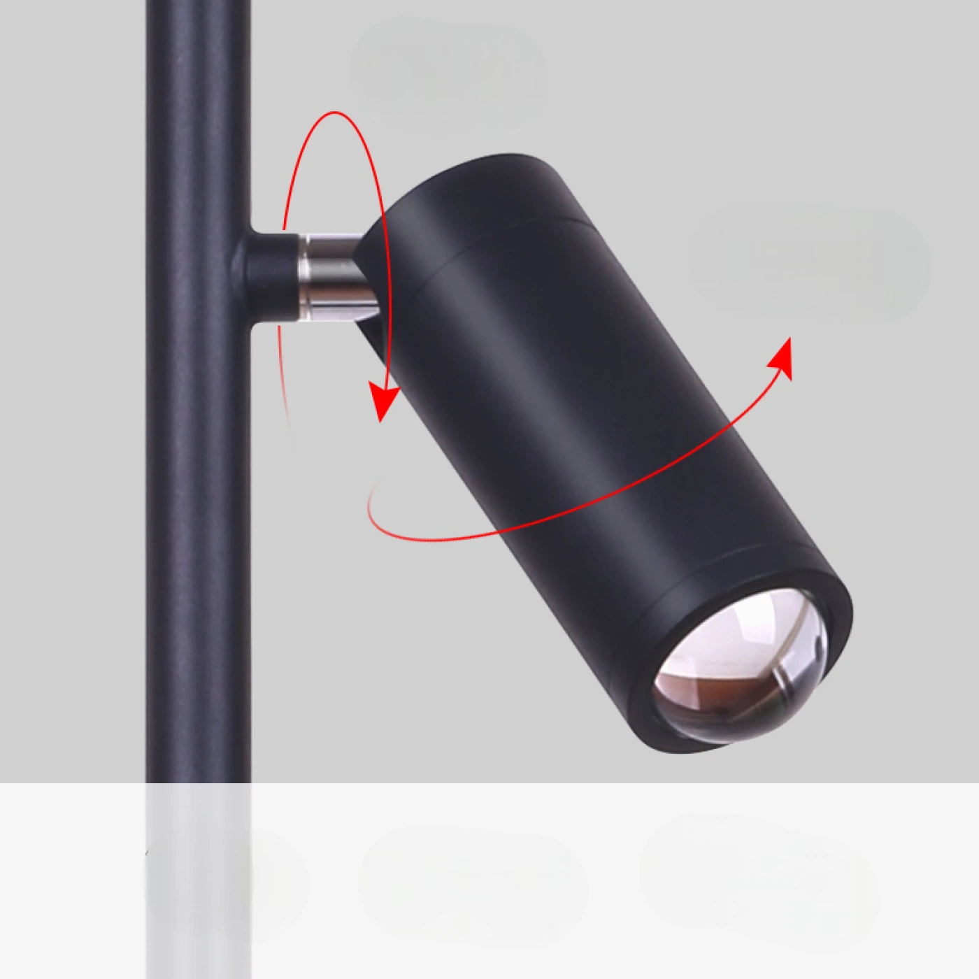 Напольная светодиодная лампа с поворотными головками картинка