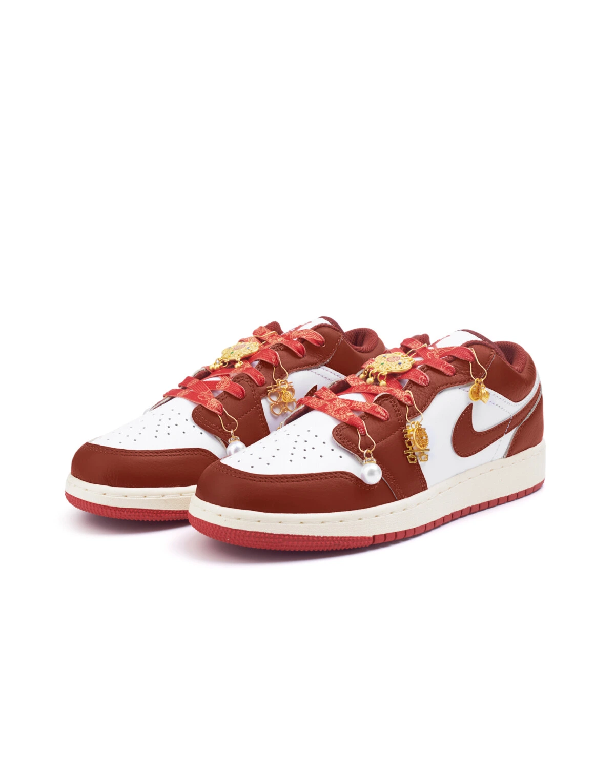 Jordan Air Jordan 1 GS женские кроссовки праздничные красные картинка