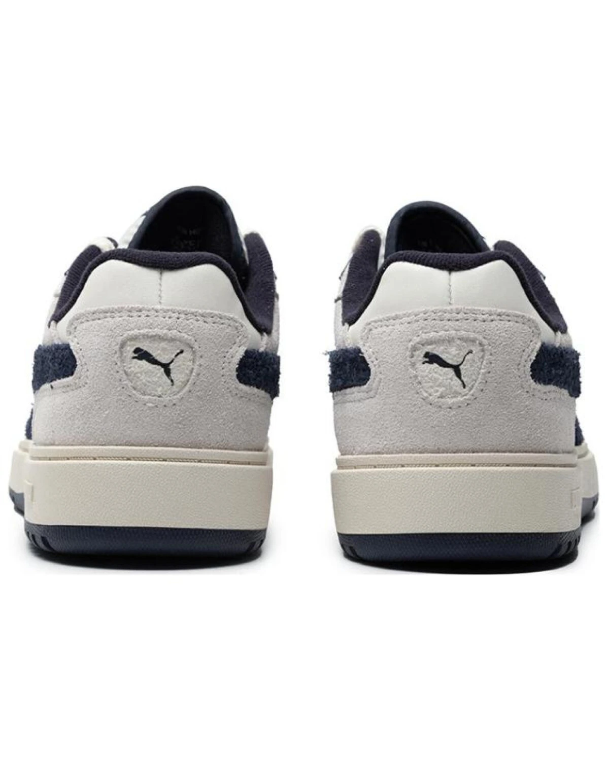 PUMA Doublecourt унисекс кеды кожаные бело-синие картинка