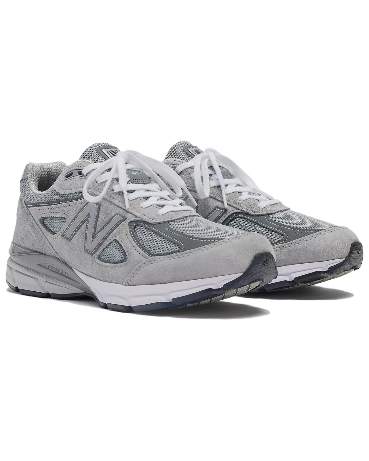 New Balance NB 990 V4 мужские и женские кроссовки серые из замши и текстиля картинка