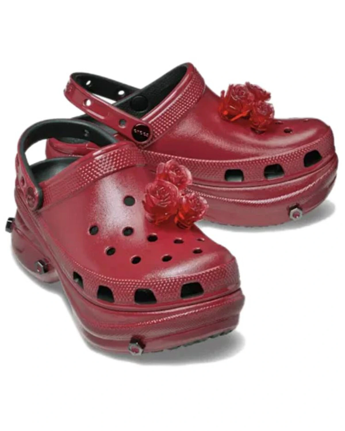 Crocs Classic Bae Clog женские сабо платформа красные картинка