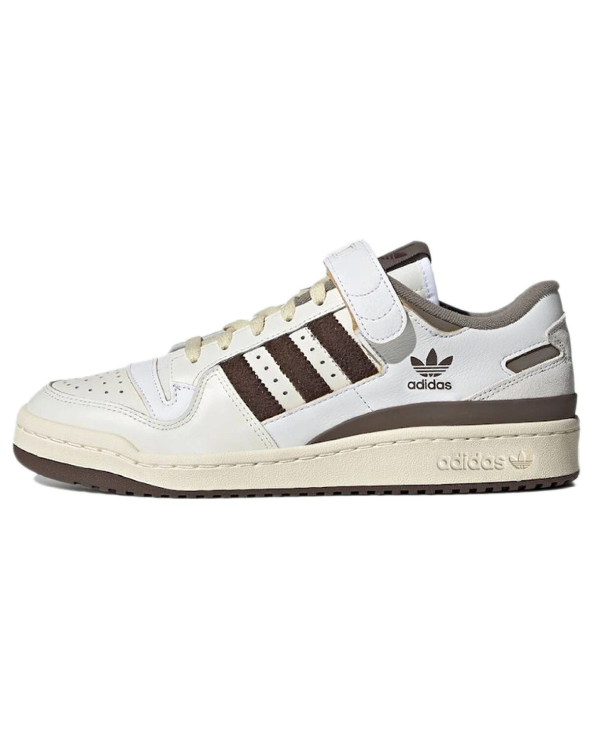 Adidas Originals FORUM 84 Low Simple Brown unisex кроссовки бело-коричневые картинка