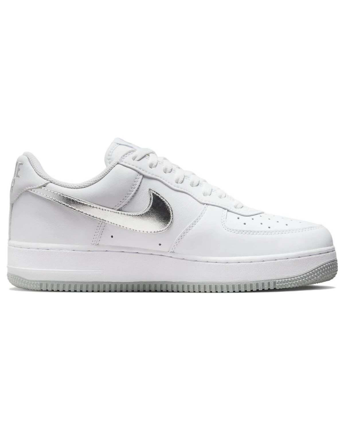 Nike Air Force 1 кроссовки белые кожаные на шнуровке картинка