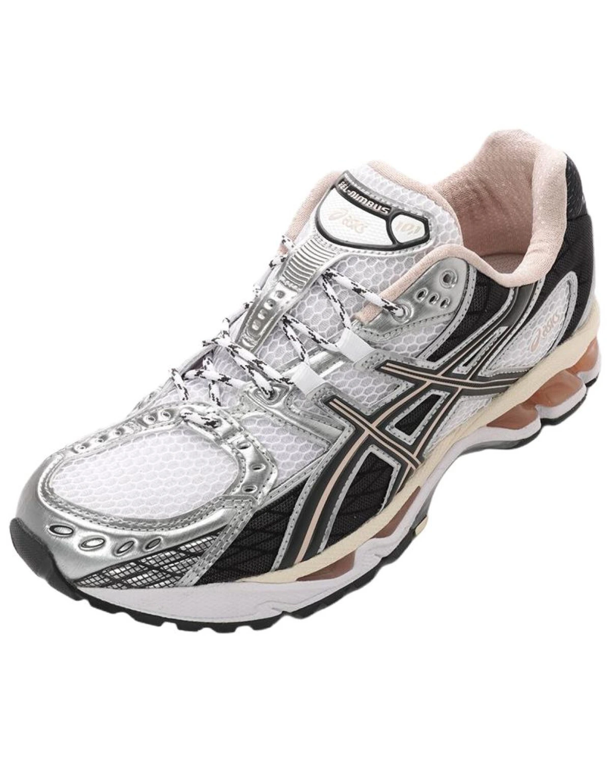 Asics GEL-Nimbus 10.1 кроссовки белые/черные/серые для бега картинка