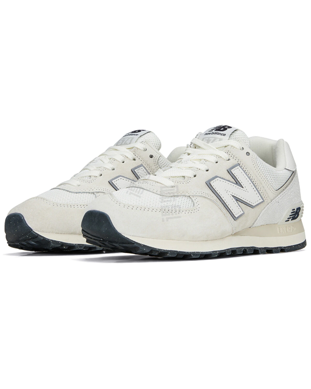 New Balance 574 унисекс кроссовки повседневные серо-белые картинка
