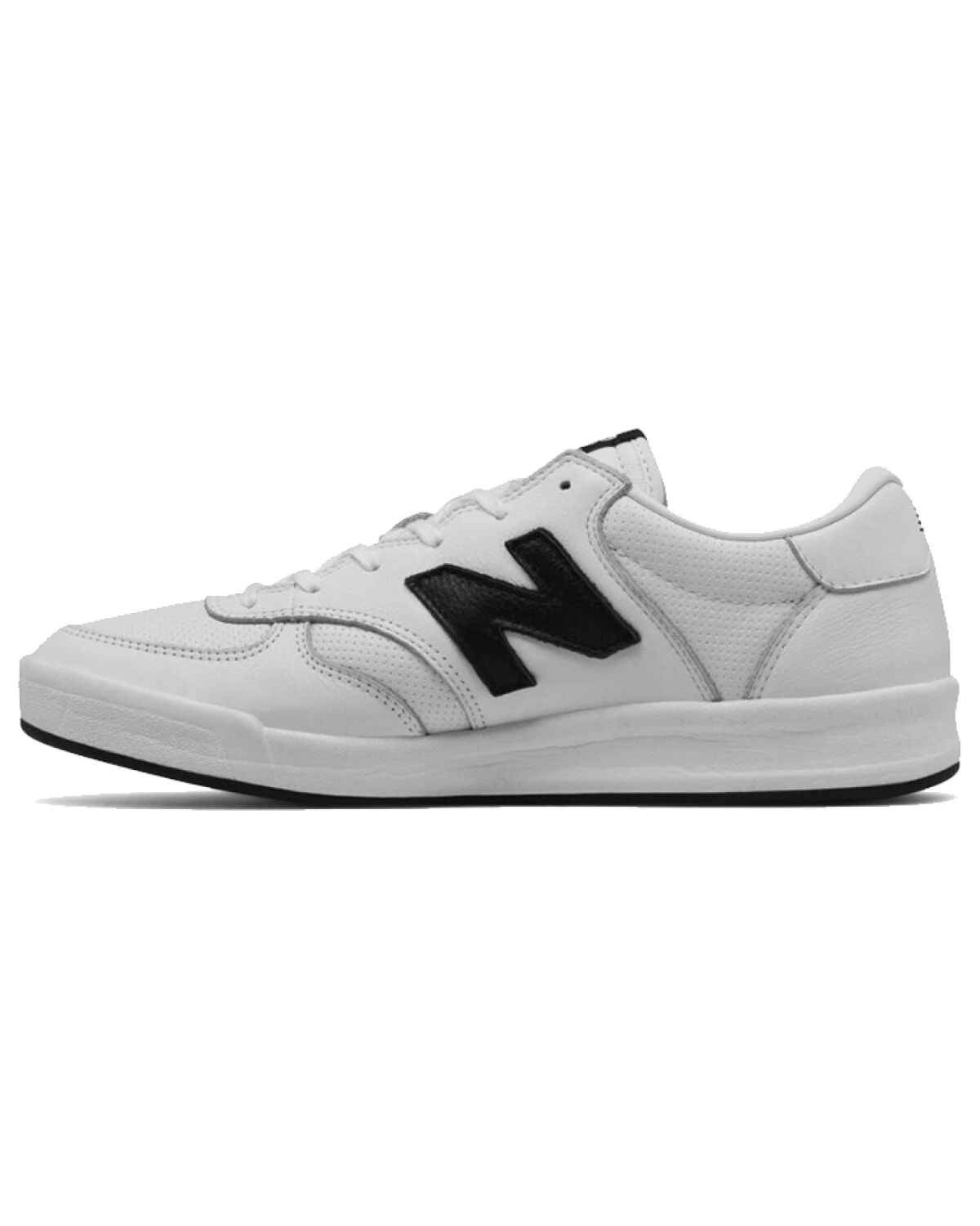 New Balance 300 унисекс кроссовки из натуральной кожи бело-черные картинка