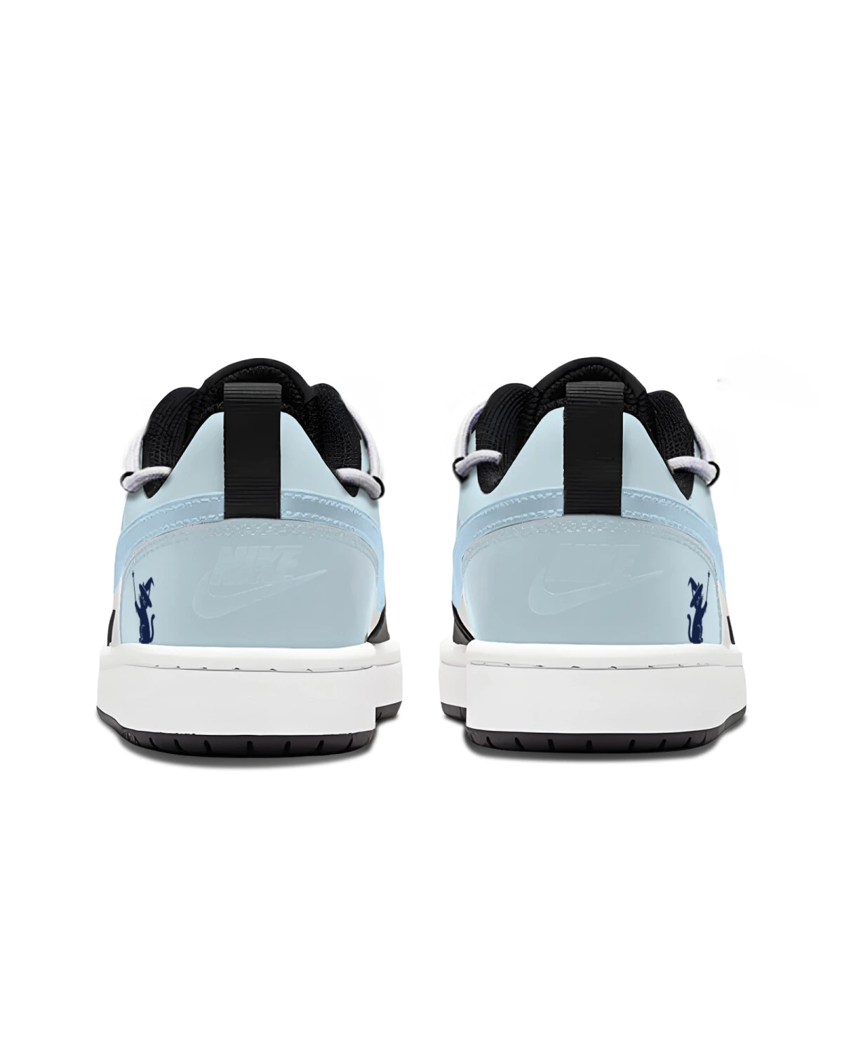 Nike Court Borough детские кроссовки сине-черные противоскользящие с амортизацией картинка