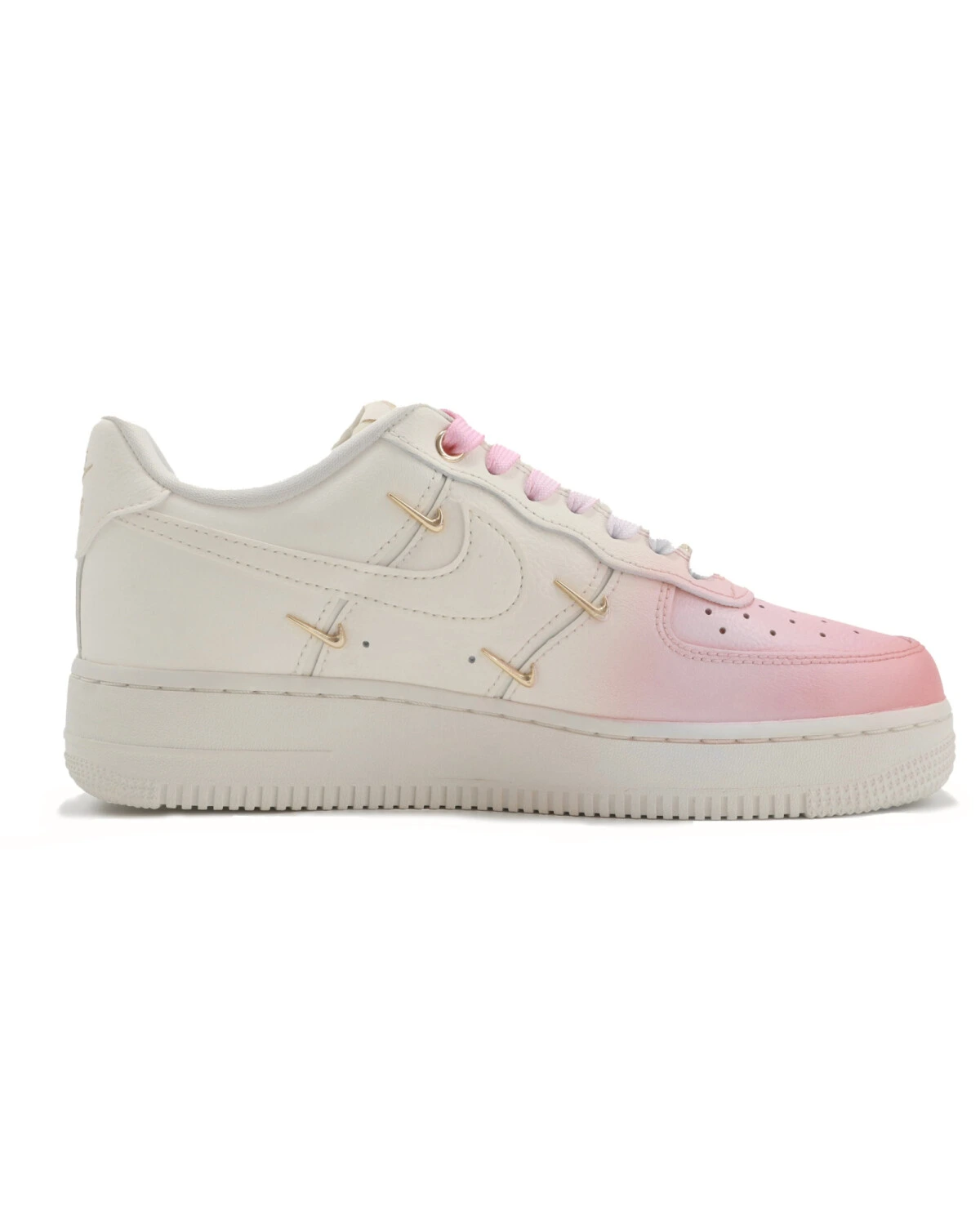 Nike Air Force 1 женские кроссовки кожаные фиолетово-розовые картинка