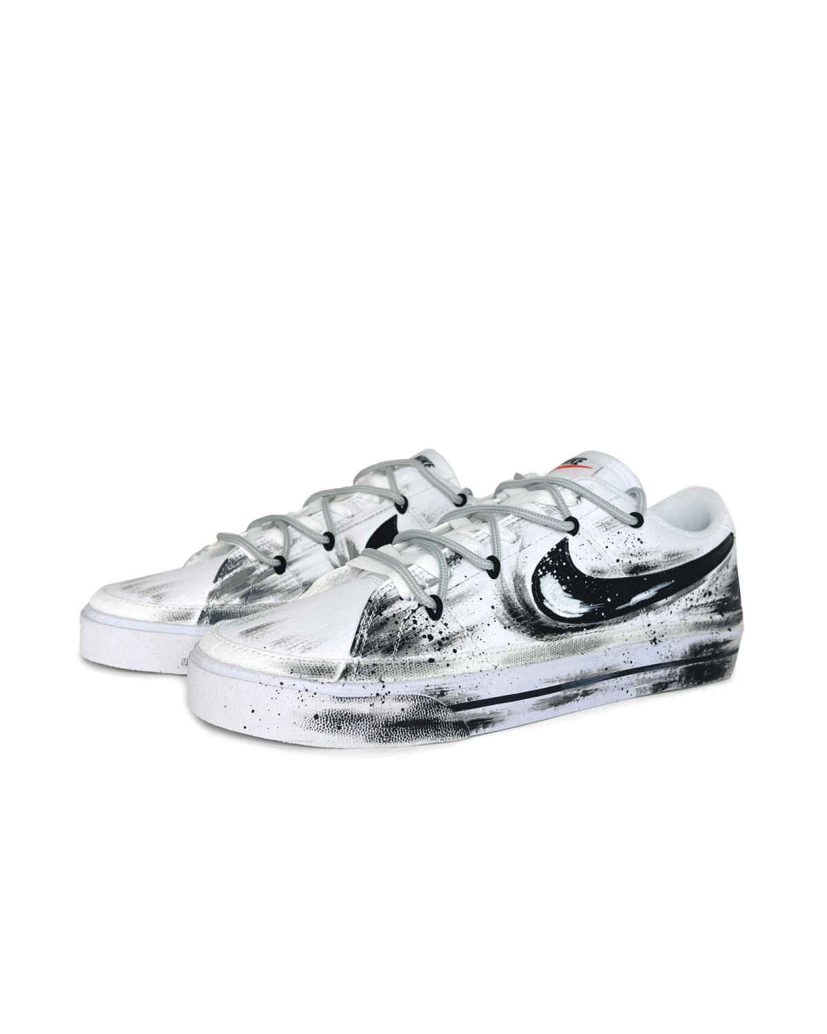 Nike Court Legacy Dark Knight мужские повседневные кроссовки черно-белые картинка